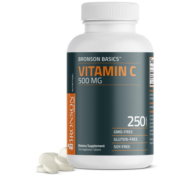 Bronson Vitamin C 500 MG Supports a Healthy Immune System & Antioxidant Protection, Non-GMO, 250 Vegetarian Tablets Bronson buy supplements canada