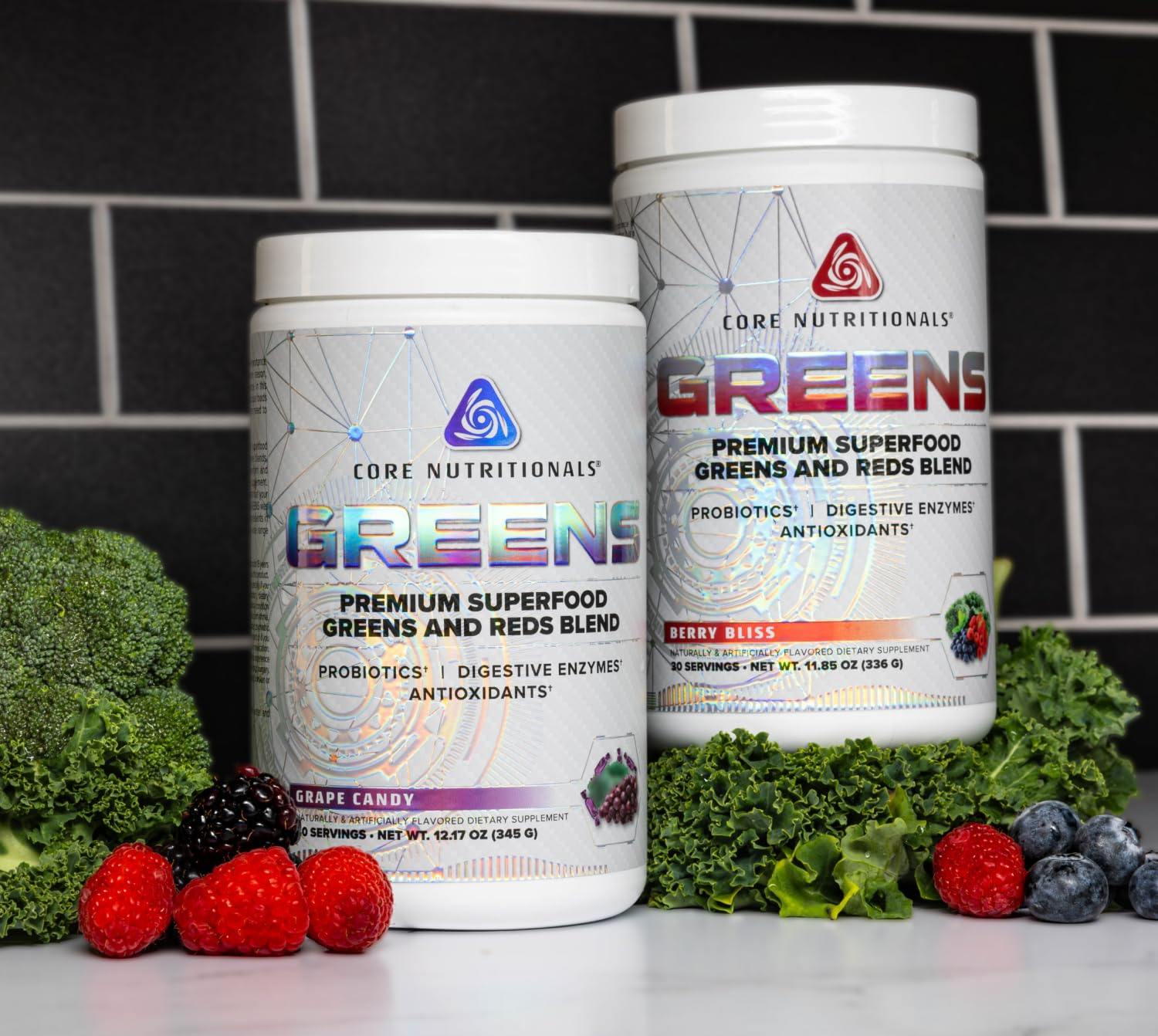 Core Nutritionals Greens | Premium Superfood Reds & Greens Blend | 5 Billion CFU Probiotics, Digestive Enzymes, & Antioxidants | 30 Servings (Berry Bliss) Core Nutritionals buy supplements canada