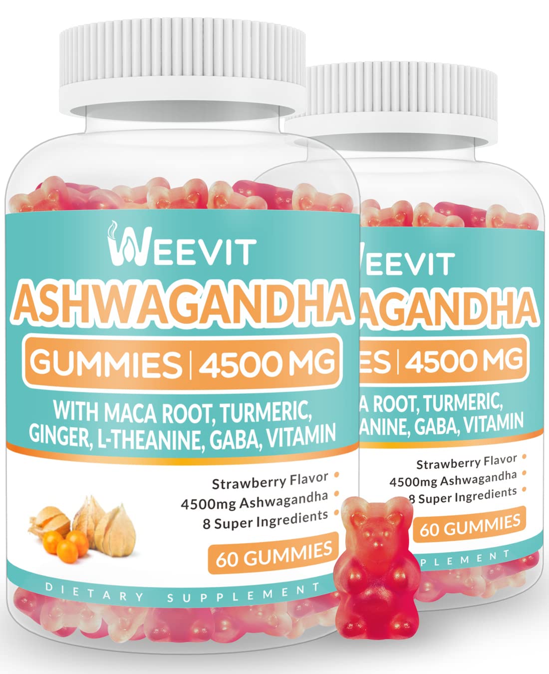 Ashwagandha Gummies 4500mg for Women & Men, Ashwagandha Gummy with Maca Root WEEVIT buy supplements canada