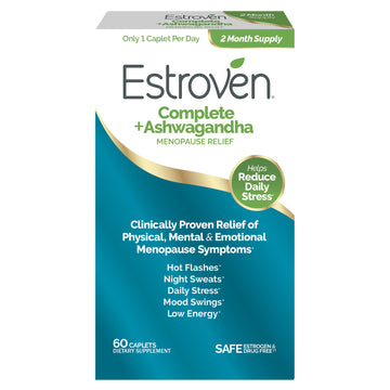 Estroven Complete + Ashwagandha Multi-Symptom Menopause Supplement for Women - 60 Ct. - Clinically Proven Ingredients Provide Menopause Relief & Night Sweats + Hot Flash Relief* - Drug-Free & Non-GMO Estroven buy supplements canada