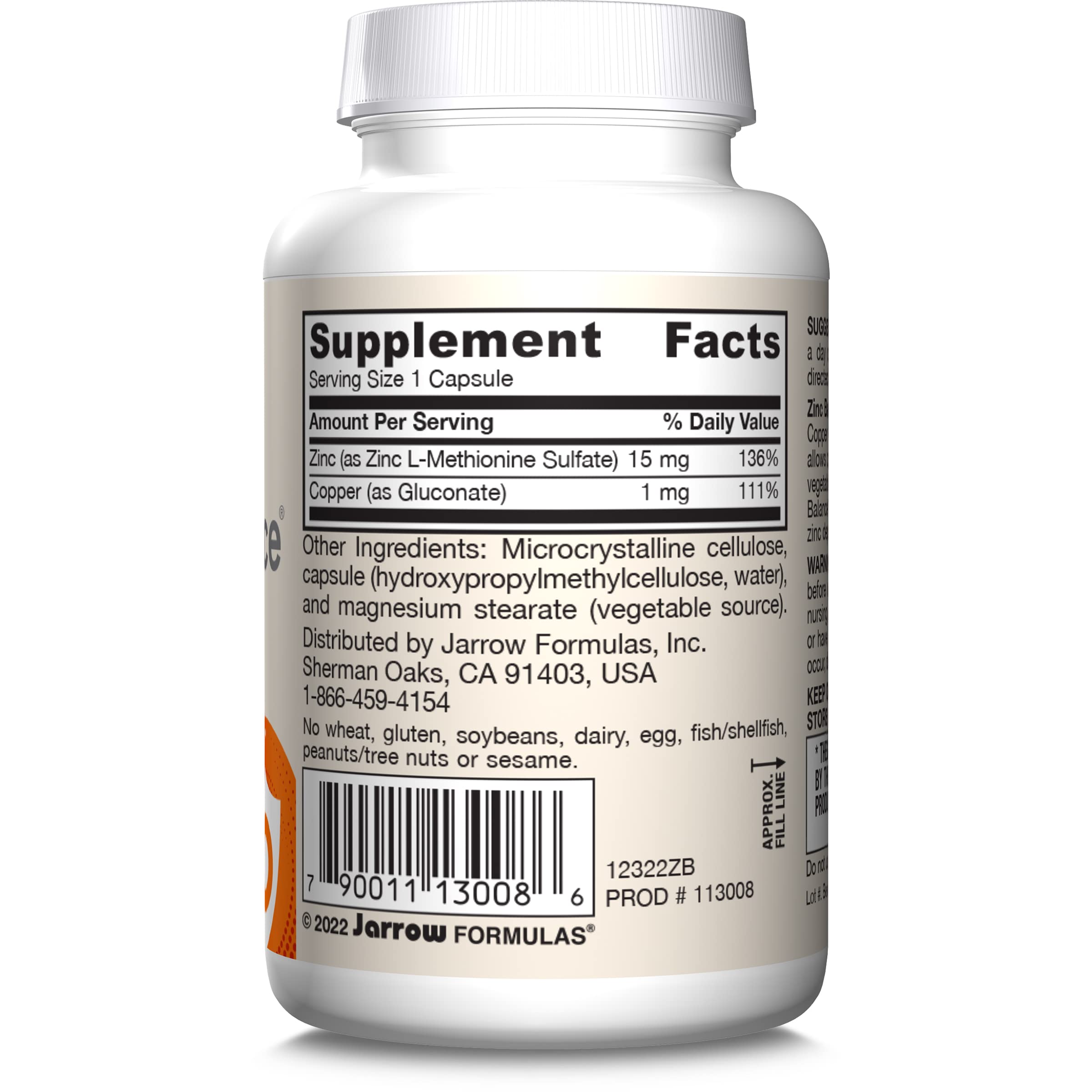 Jarrow Formulas Zinc Balance 15 mg - 100 Servings (Veggie Caps) - Zinc with Copper - Essential Minerals for Immune System Support - Immune Support Supplement - Gluten Free Copper Supplement, Vegan Jarrow Formulas buy supplements canada