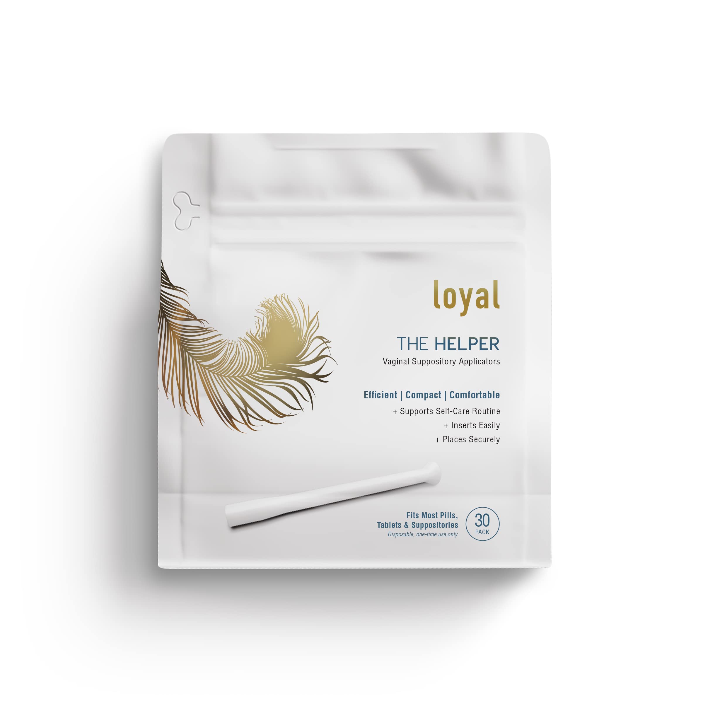 Loyal The Helper Suppository Applicators | Efficient | Compact | Comfortable | Fits Most Brands, Pills, Tablets and Boric Acid Suppositories (30-Pack) Loyal buy supplements canada