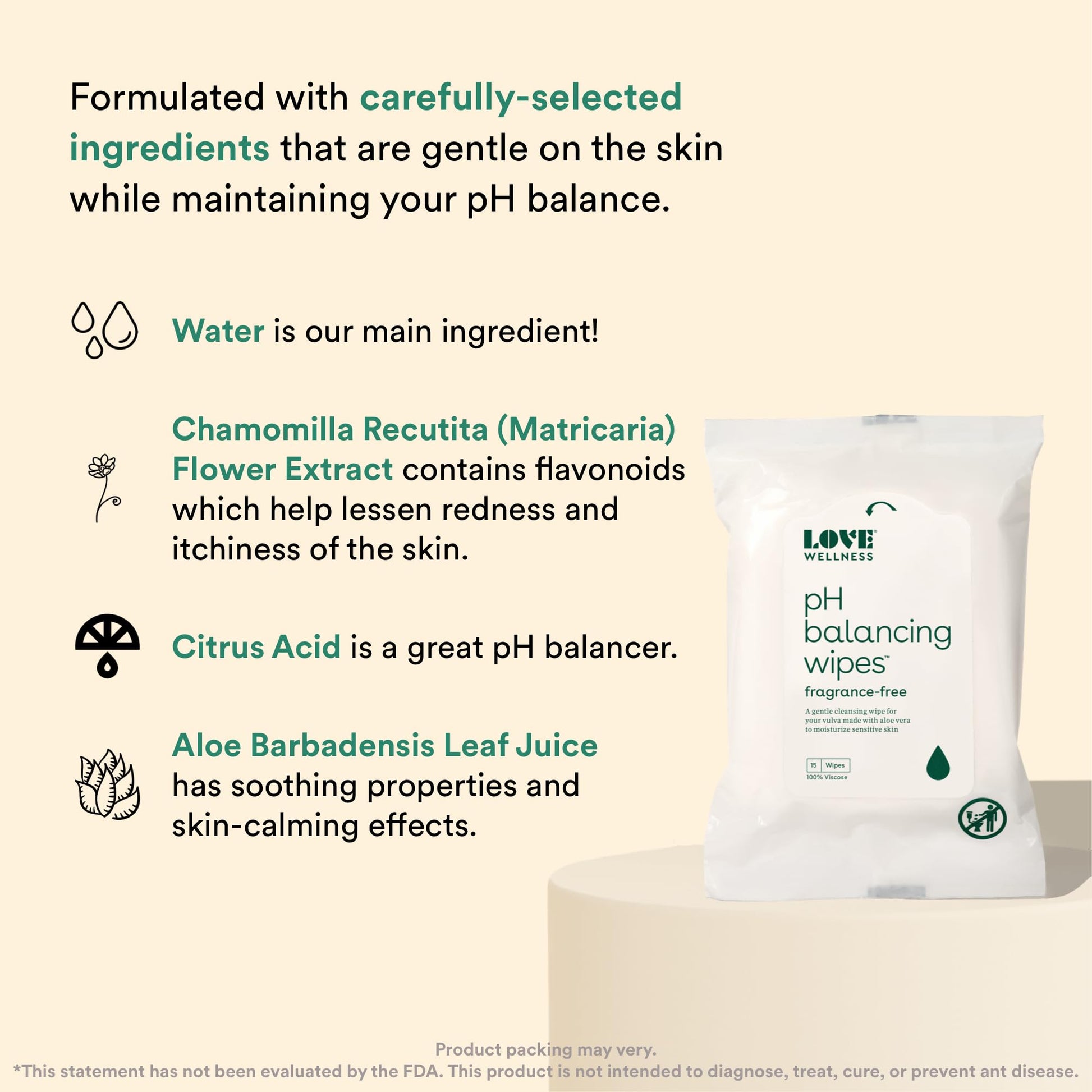 Love Wellness pH Balancing Wipes for Women | Feminine Hygiene for Cleansing with Aloe Vera Love Wellness buy supplements canada