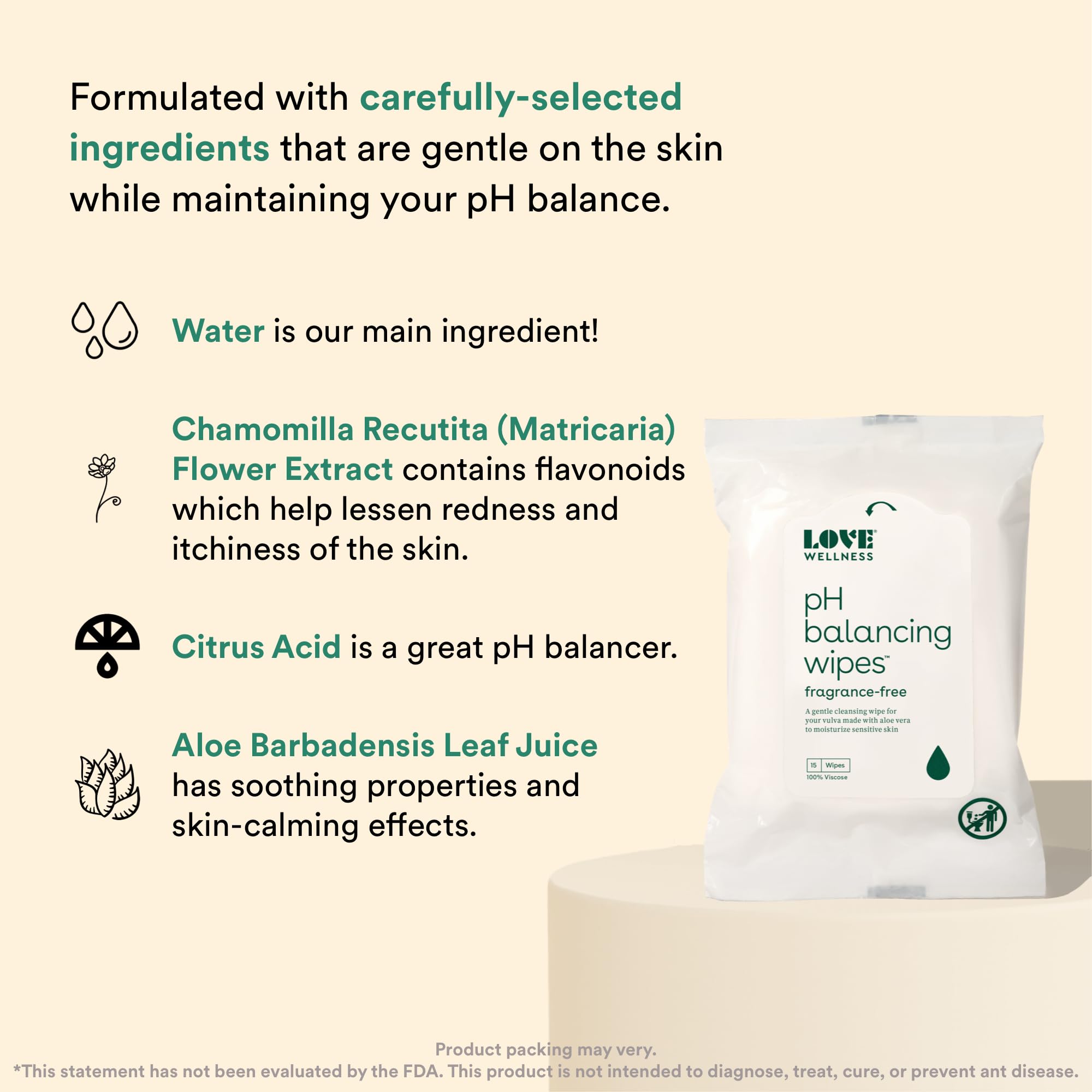 Love Wellness pH Balancing Wipes for Women | Feminine Hygiene for Cleansing with Aloe Vera Love Wellness buy supplements canada