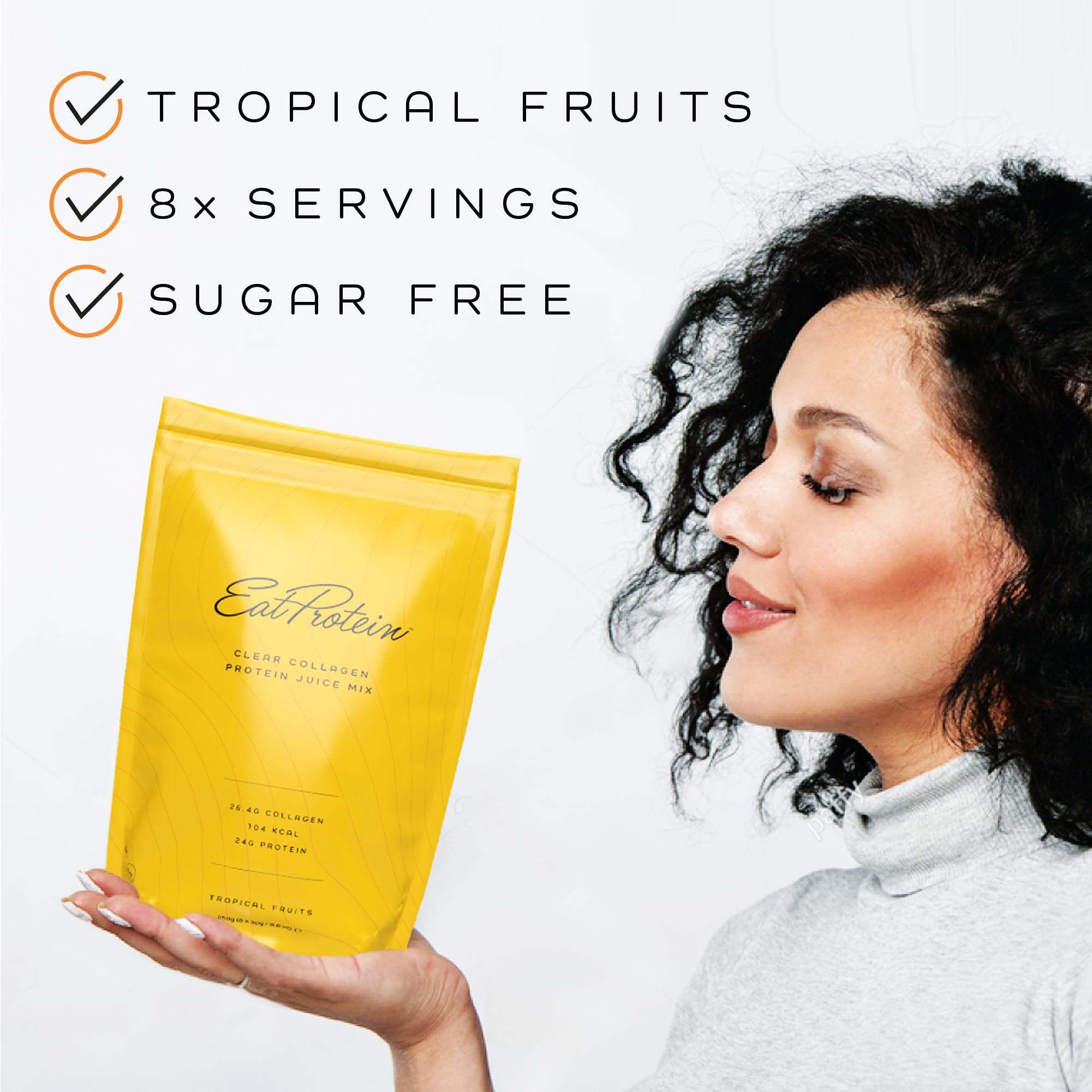 EatProtein Tropical Fruits Collagen Protein Juice Drink Mix | 24g Protein | 26.4g Collagen | 8X Servings EatProtein buy supplements canada