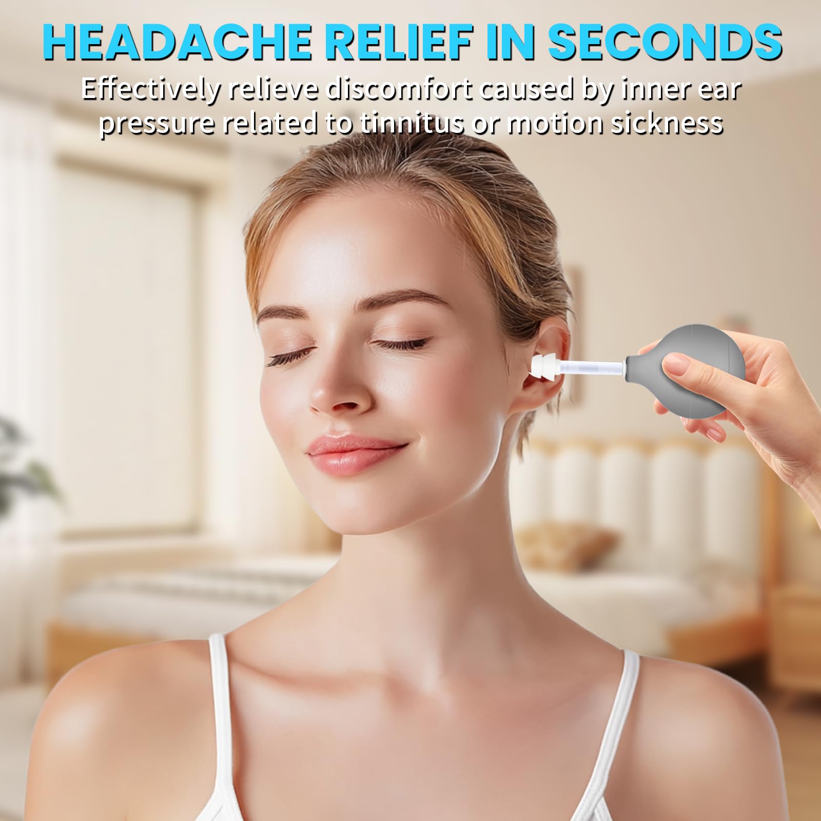 Migraine & Ear Pressure Relief Device | Tension Headache, Ear Ache & Airplane Pressure Relief | Drug-Free Migraine Relief Products Gift for Sufferers（Gray） Unalakleet buy supplements canada