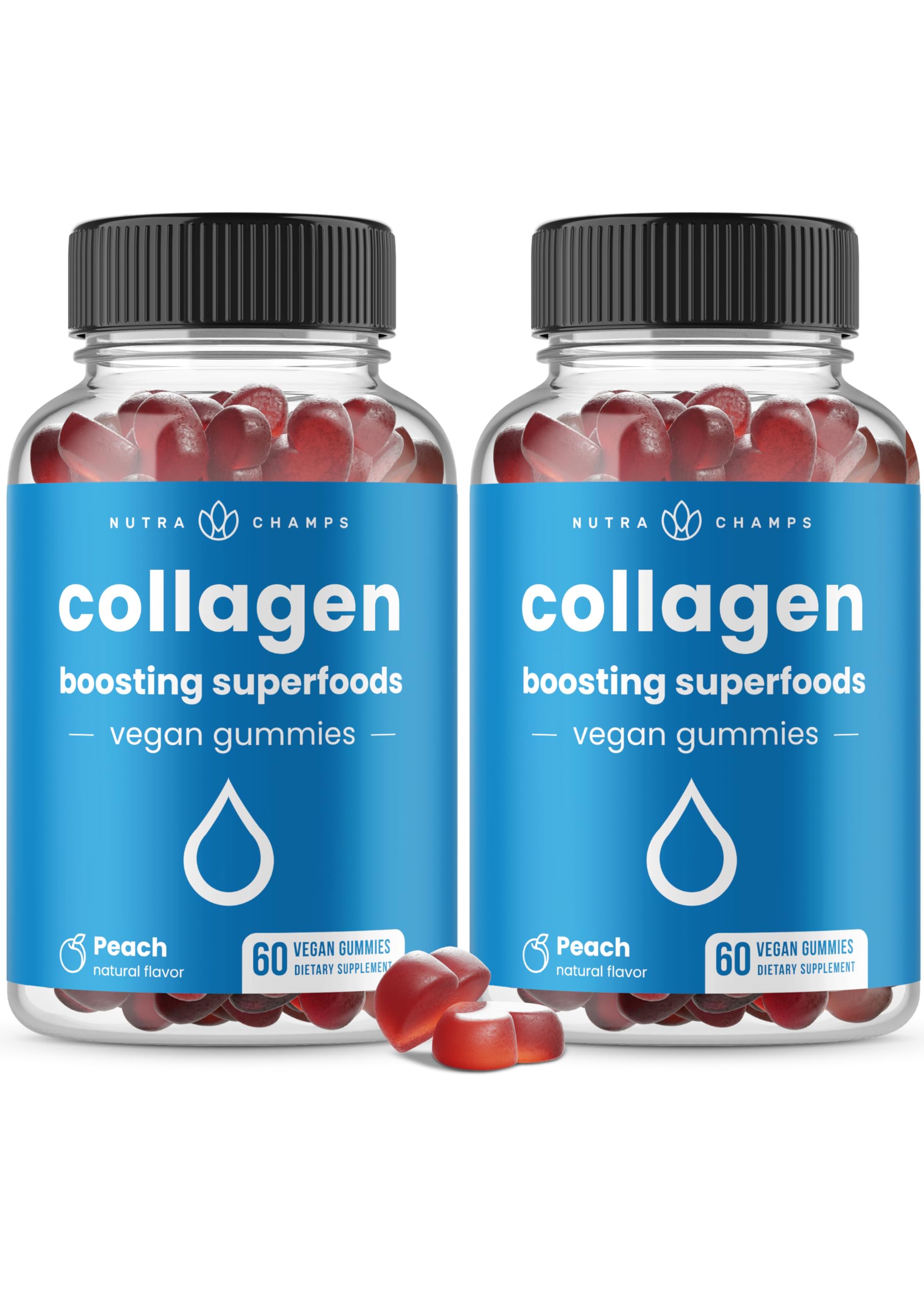 NutraChamps Collagen Boosting Gummies, Collagen Booster Gummy for Natural Collagen Production, Vegan Pectin Supplements Chews for Women & Men, NutraChamps buy supplements canada