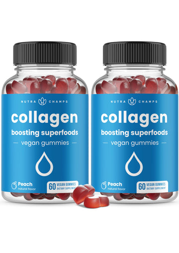 NutraChamps Collagen Boosting Gummies, Collagen Booster Gummy for Natural Collagen Production, Vegan Pectin Supplements Chews for Women & Men, NutraChamps buy supplements canada