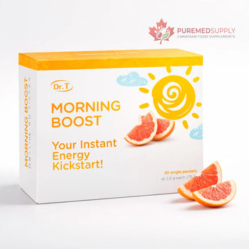 Dr. T On-the-go Packs – Morning Boost Formula – No Water Needed, Direct-to-Mouth – with Vitamins C, B6, B12 & Camu-Camu Extract – Supports Focus, Energy & Well-Being – Grapefruit, 30 Packs Dr. T buy supplements canada