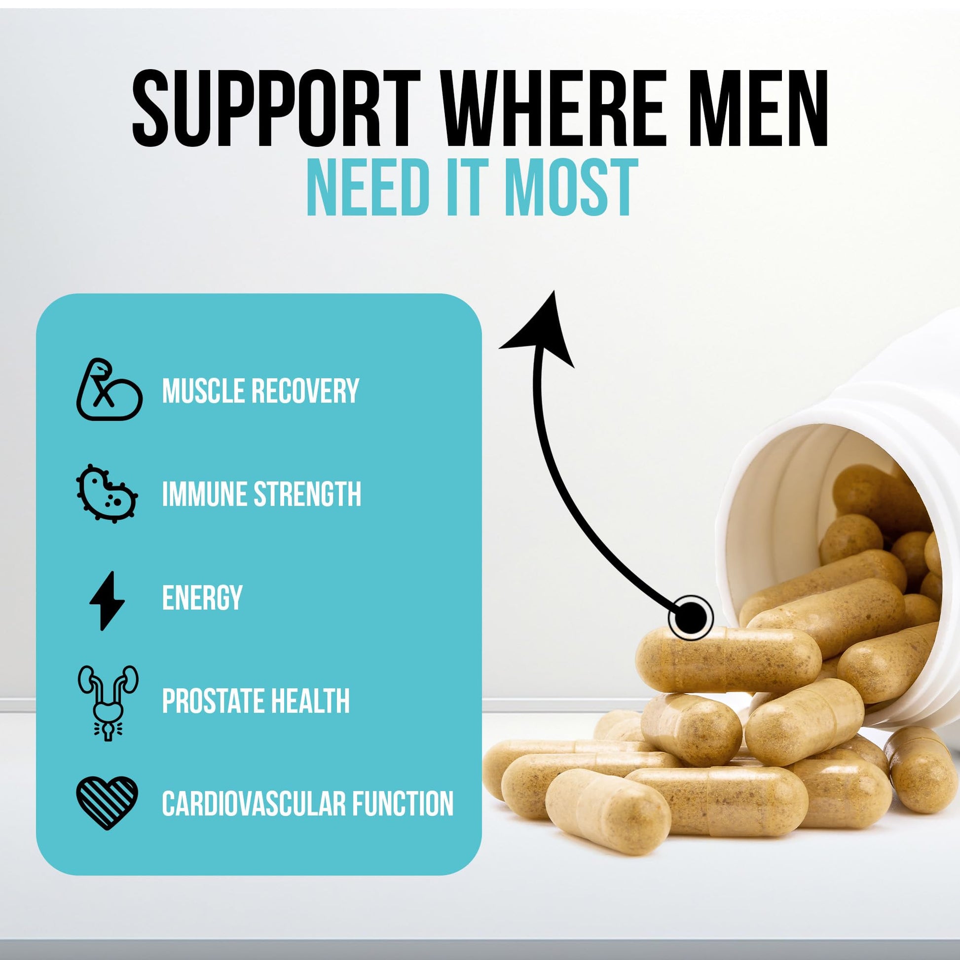 Wound Care Plus Men's Multivitamin – Comprehensive Vitamin & Mineral Blend with Vitamins A, B, C, D, E, Zinc – Supports Immune Health, Energy & Skin Wellness – 60 Capsules – Non-GMO, Gluten-Free WOUND CAREPLUS buy supplements canada
