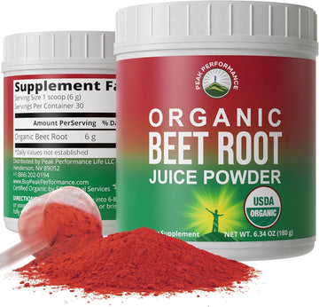 Organic Beet Root Powder - Ultra High Purity Super Food Beets Juice Powder. 100% Pure Nitric Oxide Boosting Beetroot Supplement. Keto, Paleo, Vegan Reds Superfood Rich in Polyphenols Peak Performance buy supplements canada