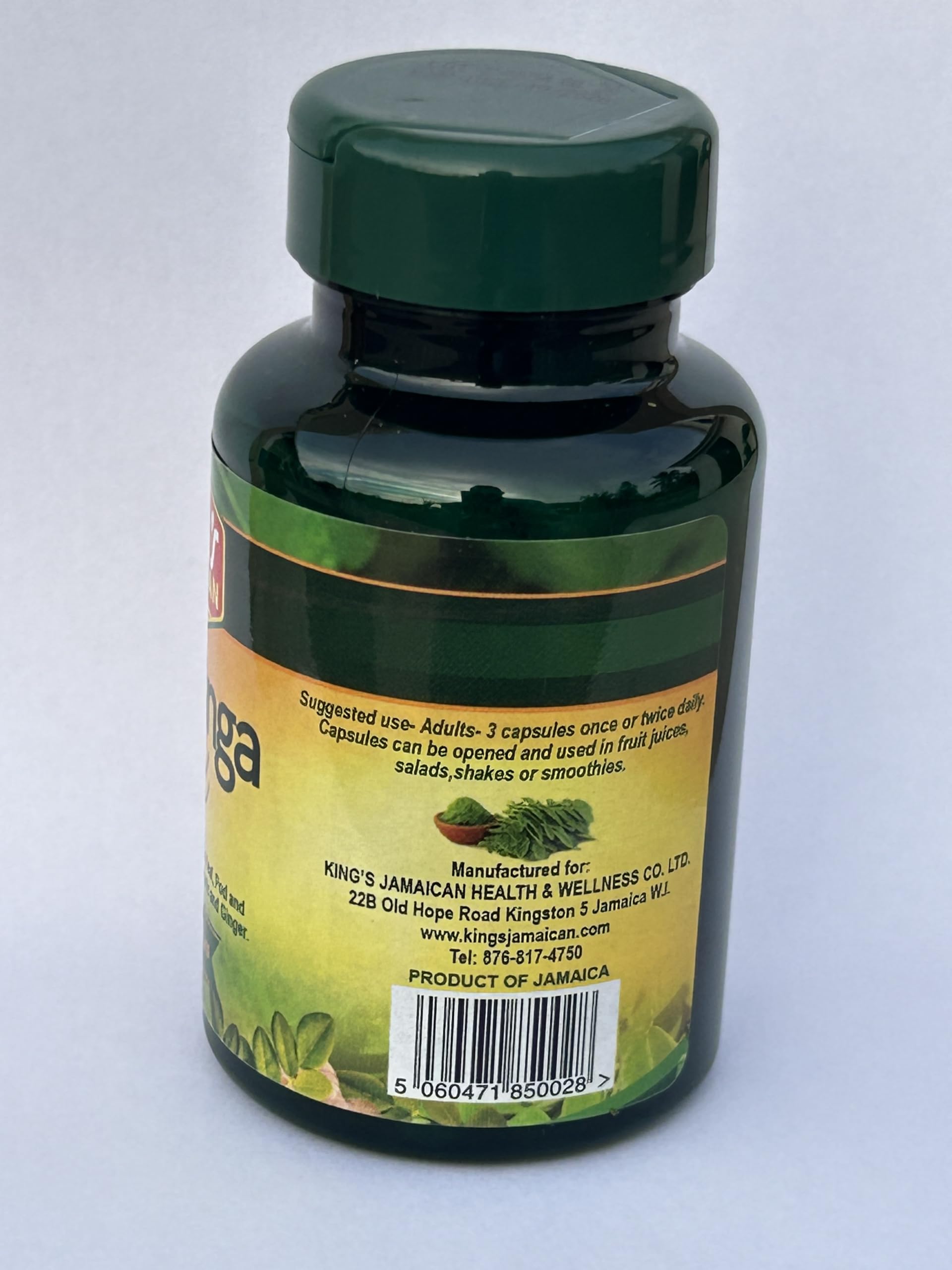 Jamaican Moringa Capsules – 100% Natural Ingredients – Made from Dried Moringa Leaves, Pods & Seeds – 90 Capsules, 500mg – with Turmeric & Ginger – Herbal Supplement, Nutrient-Rich – Easy to Swallow King's Jamaican buy supplements canada