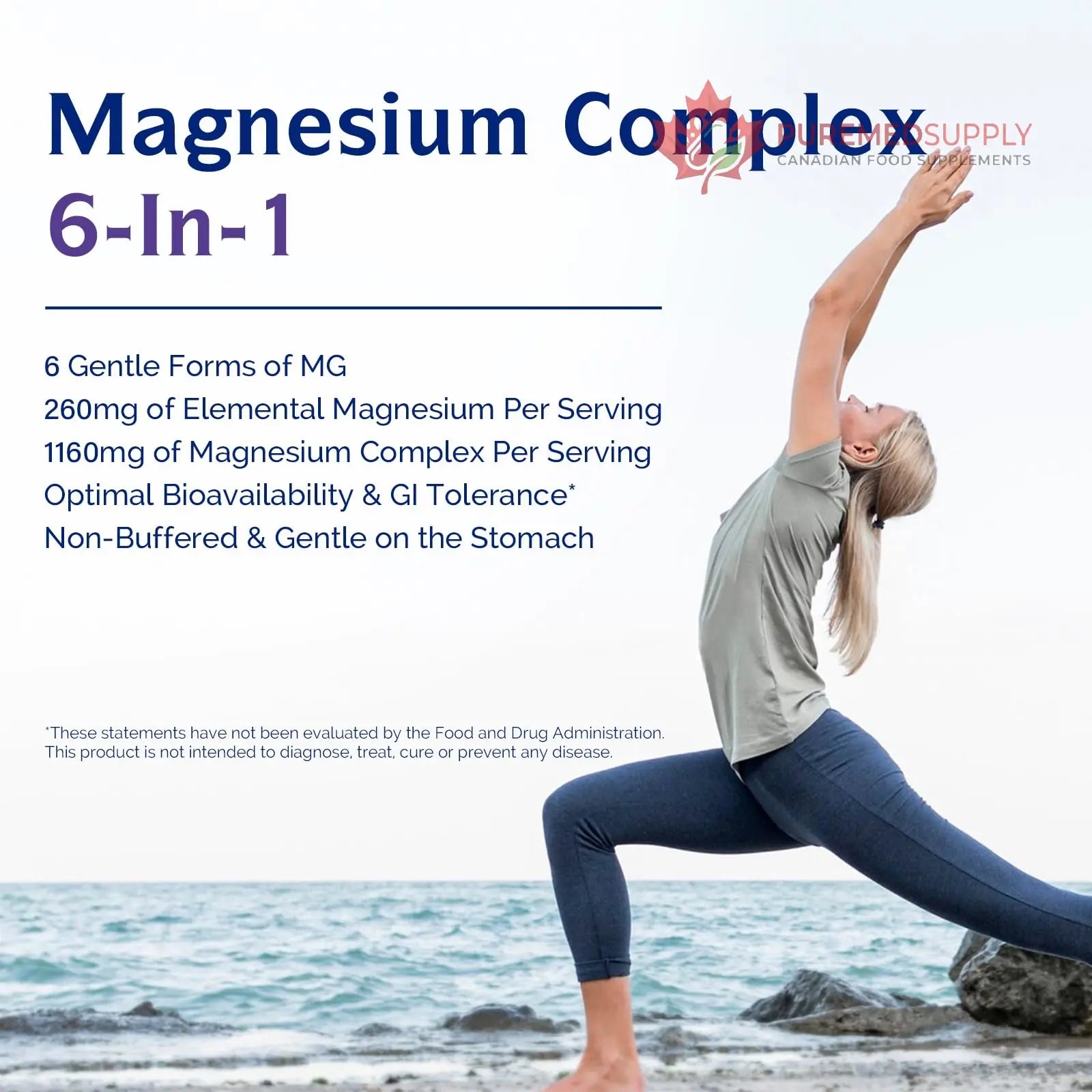 Innate Vitality Magnesium Complex 6-in-1, 1160mg Per Serving, Rest & Digestion, Magnesium Glycinate & Citrate, High Absorption, 120 Vegan Capsules Innate Vitality buy supplements canada