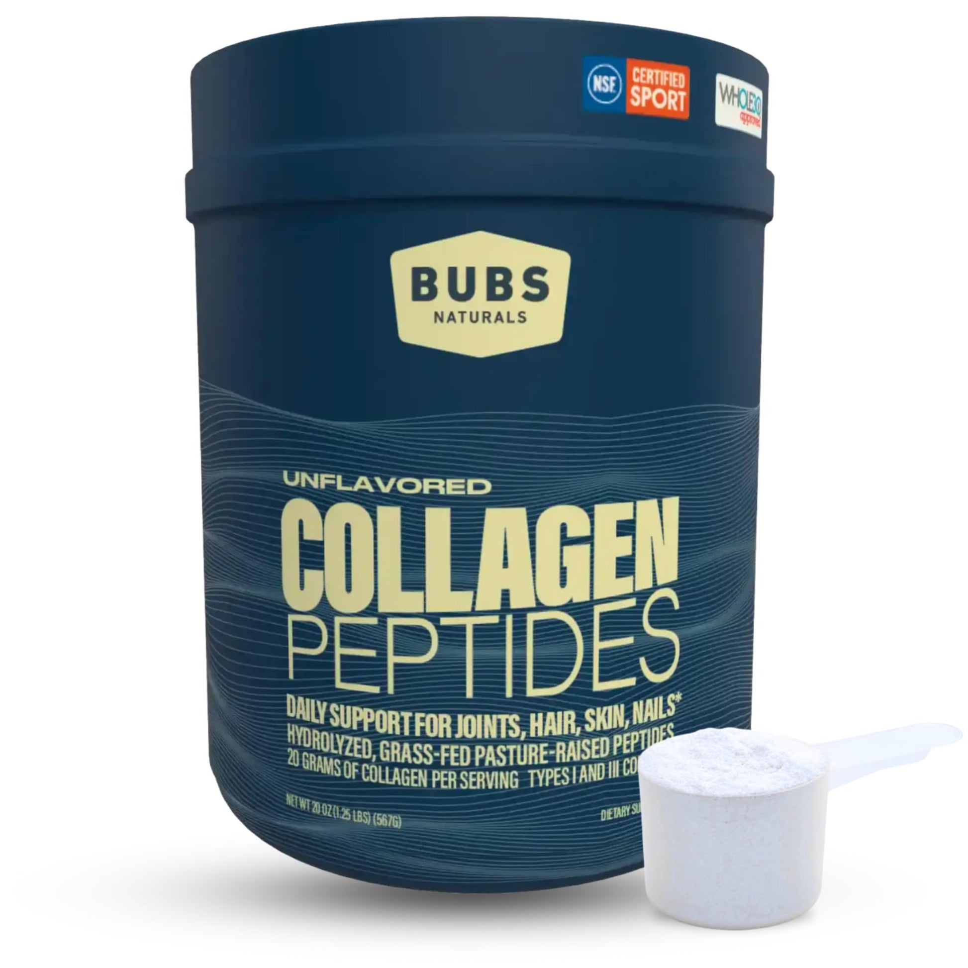 BUBS Naturals Collagen Peptides Powder, Collagen for Women & Men, Hydrolyzed Peptides, Unflavored Pasture Raised Grass Fed, Paleo Keto Friendly BUBS Naturals buy supplements canada