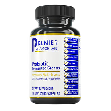 Premier Research Labs Probiotic Fermented Greens - Super Greens Supplement, Superfood Blend, Organic Vitamins with Probiotic - Daily Greens with Spinach, Chlorella, & More - 150 Powder Filled Capsules Premier Research Labs buy supplements canada