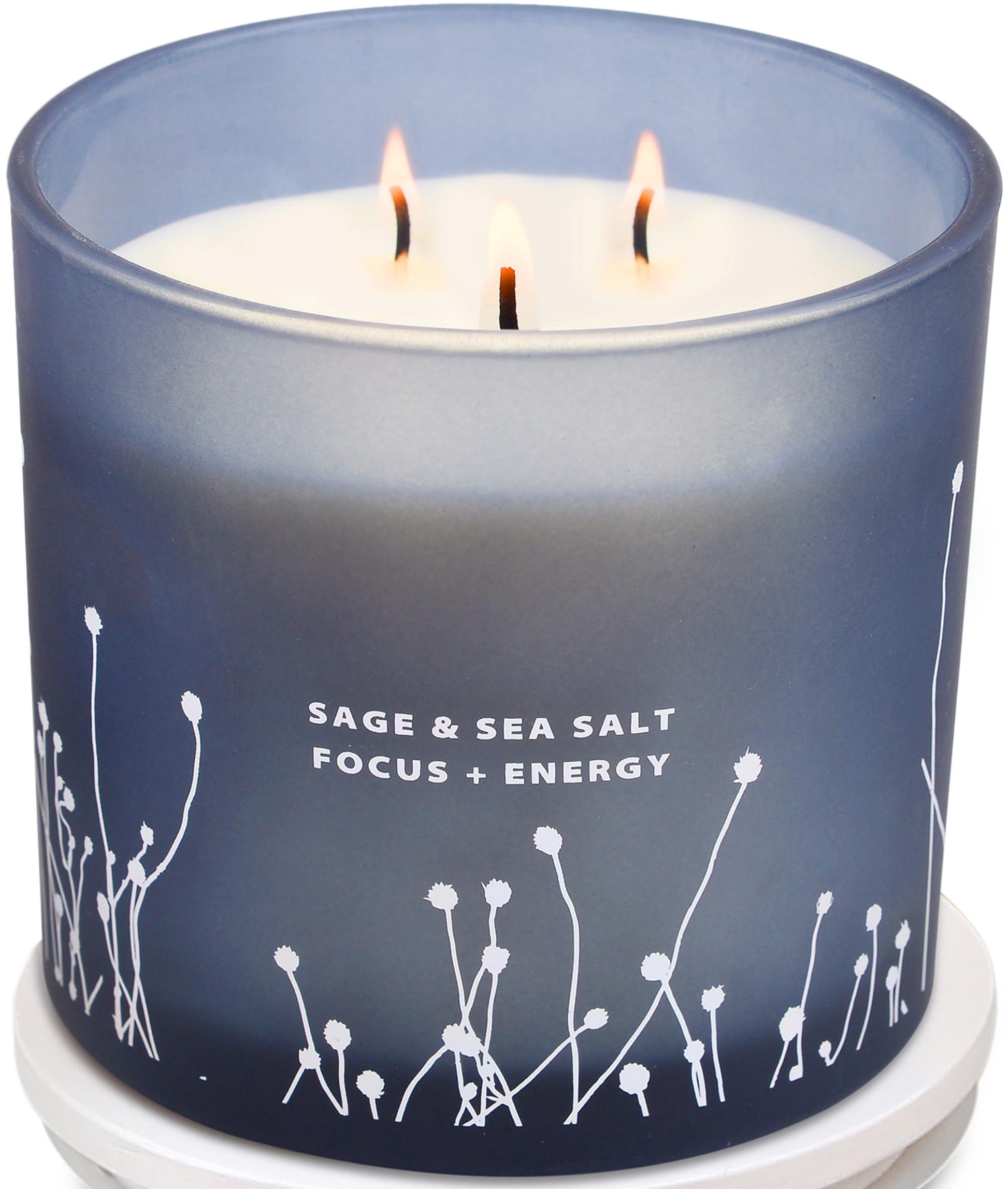 White Sage Sea Salt 3 Wick Candle 14.5 oz | Sage Candles for Cleansing House | Large Soy Candles GIFTAWAY buy supplements canada