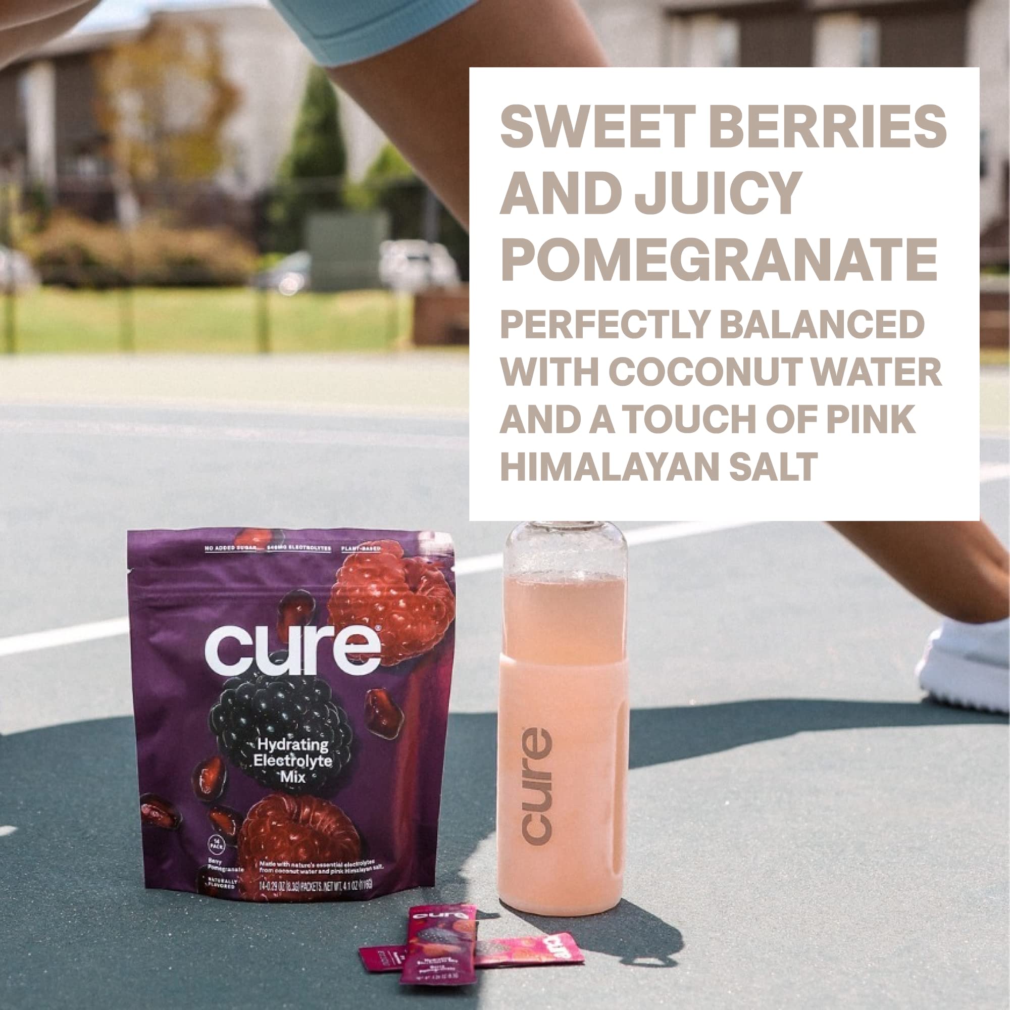 Cure Hydration | Plant-Based Electrolyte Drink Mix | No Added Sugar | FSA-HSA | Dehydration Relief Powder Made with Coconut Water | Non-GMO | Vegan Cure Hydration buy supplements canada