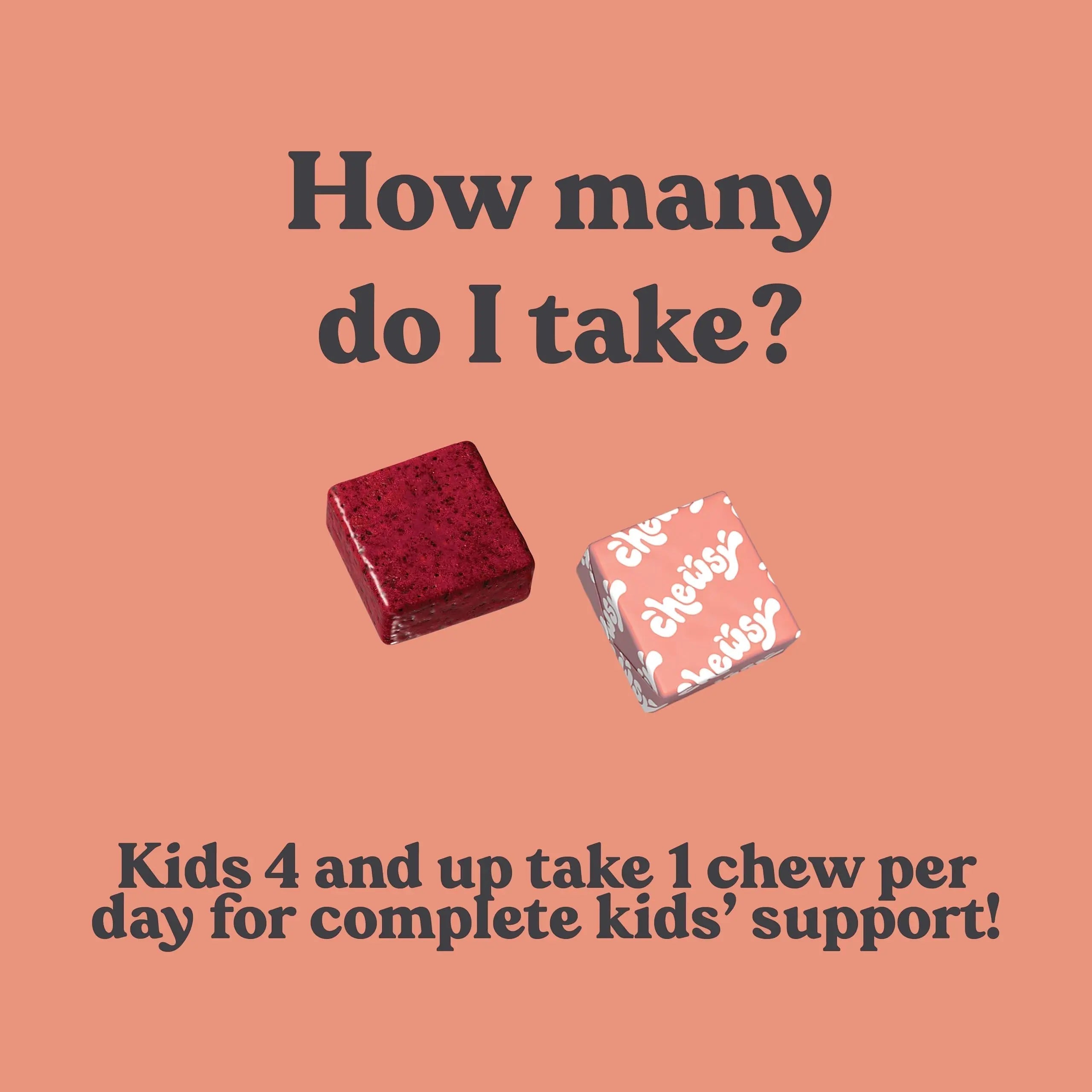 Chewsy Kids’ Multivitamin, Delicious Candy-Style Daily Vitamin Chews + Probiotics + Superfoods, Wild Berry Flavor Chewable Fruity Supplement Chews CHEWSY buy supplements canada