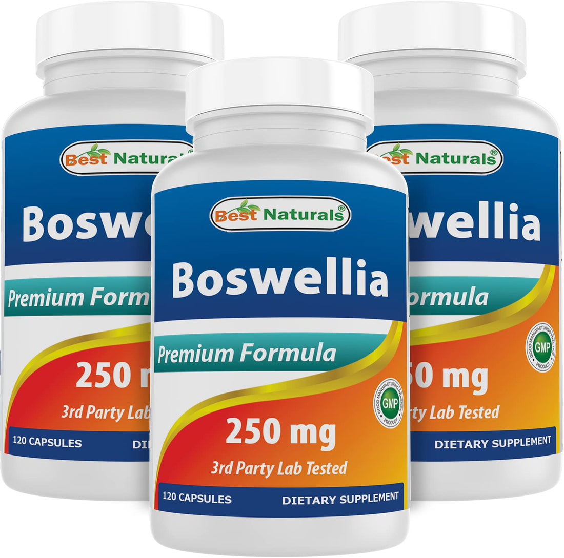 Best Naturals Boswellia Serrata Joint Health 250 mg 120 Capsules - Standardized to 65% Boswellic Acid (120 Count (Pack of 3)) Best Naturals buy supplements canada