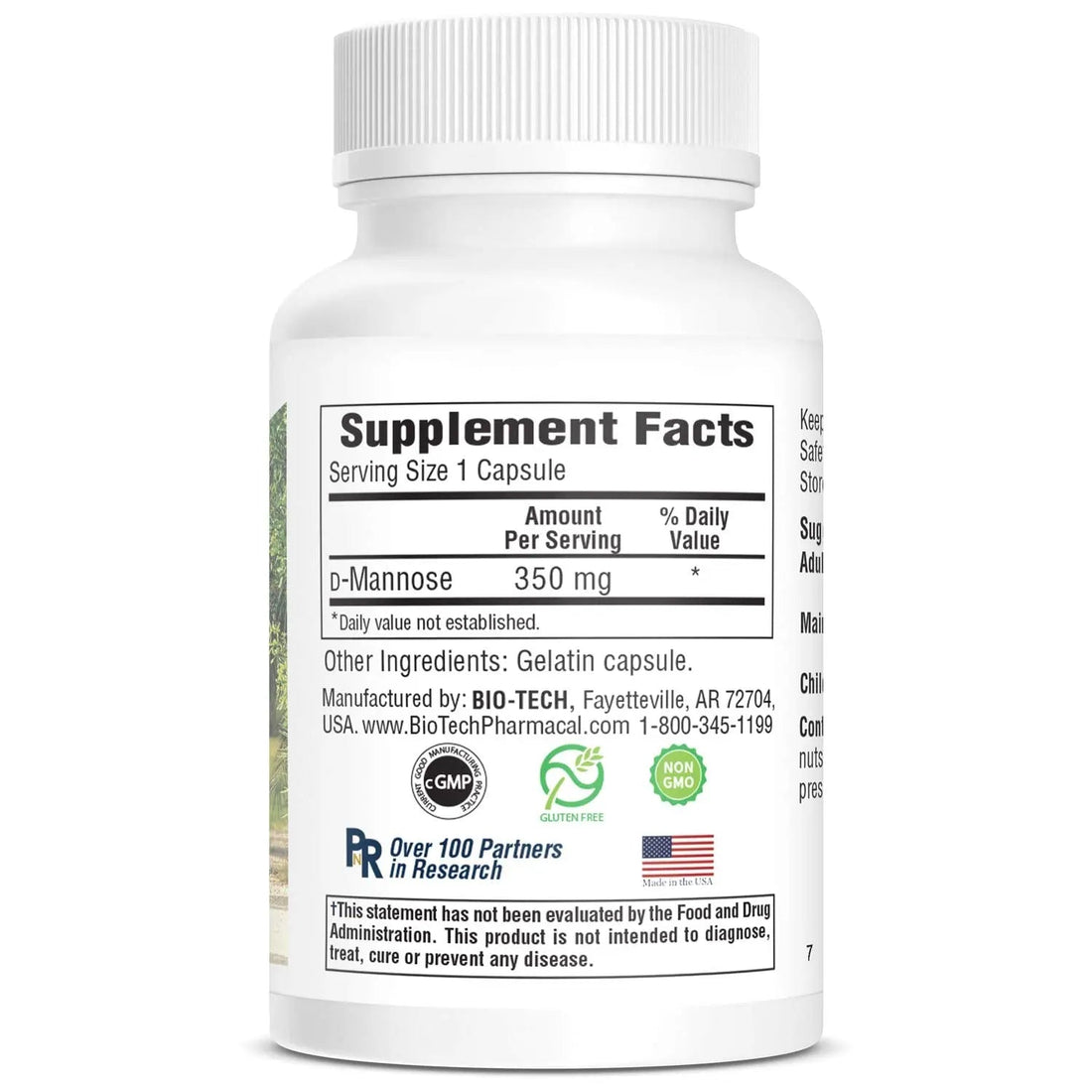 Bio-Tech Pharmacal D-Mannose, Supports Bladder and Urinary Tract Health (100 Count) Bio-Tech Pharmacal buy supplements canada