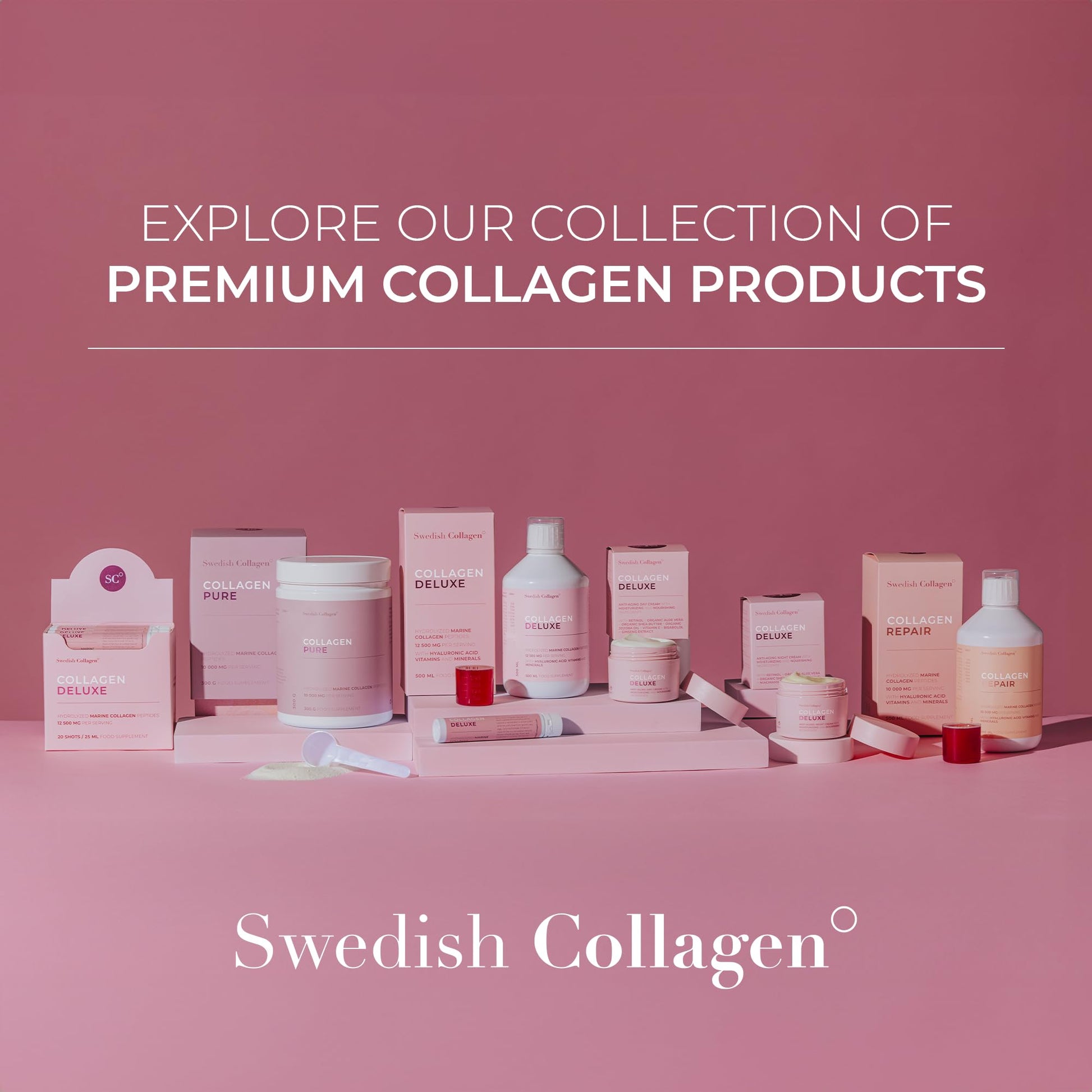 Swedish Collagen - 12500mg Collagen Deluxe 500ml I Hydrolyzed Marine Collagen Peptides (Type I & III) Swedish Collagen buy supplements canada
