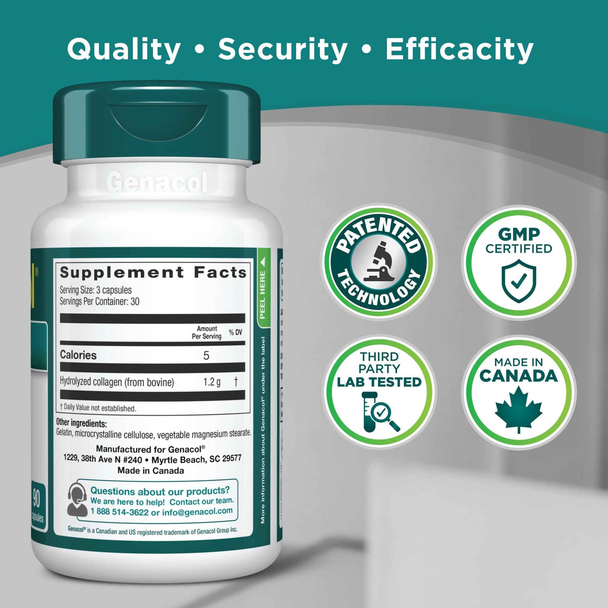 Collagen Peptides Joint Supplements for Men & Women by Genacol | Exclusive Hydrolyzed Collagen Pills | Helps Maintain Healthy Joints | Colageno Hidrolizado | Genacol Original 180 Capsules Genacol buy supplements canada