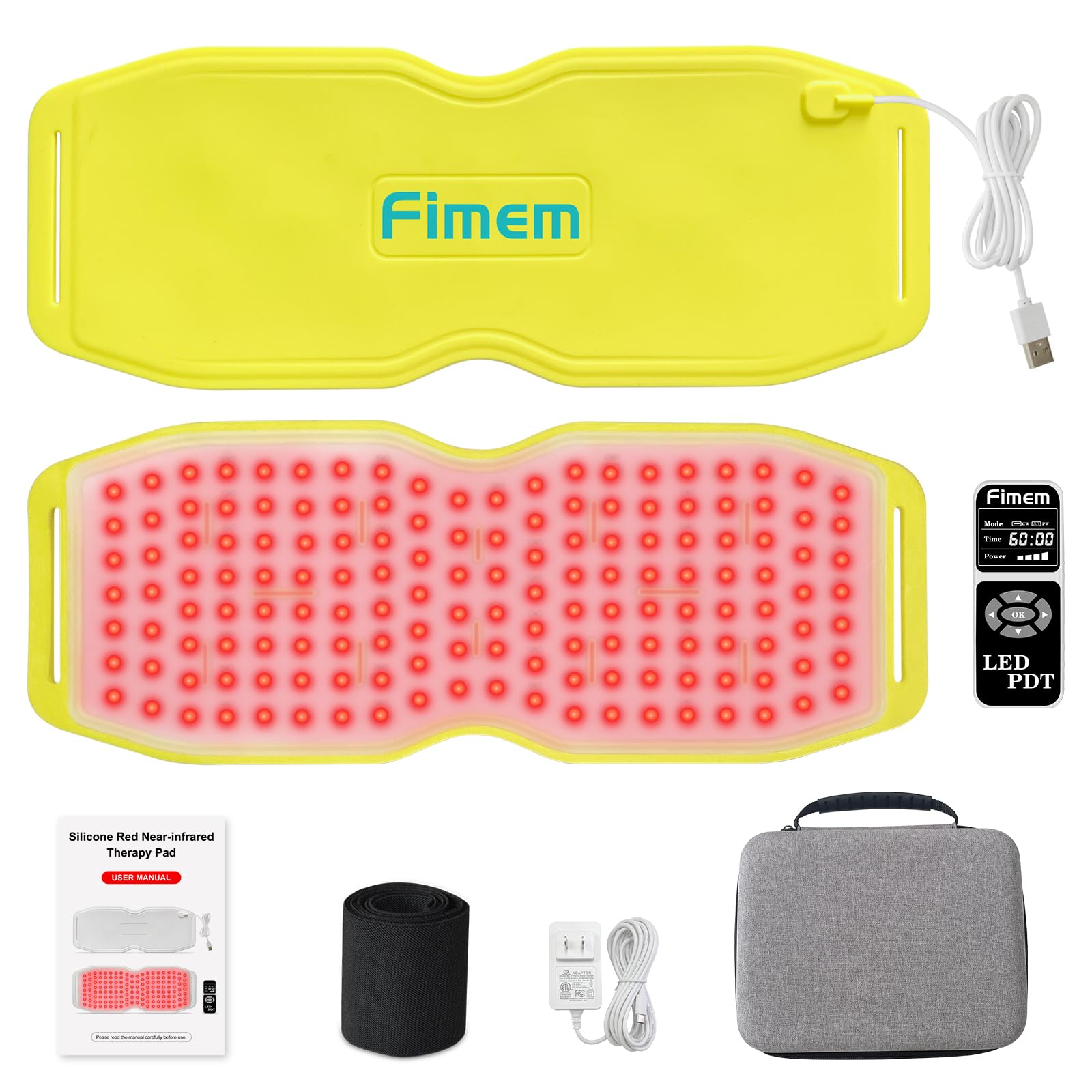 Fimem Red Light Therapy Belt 660nm 850nm 940nm, Red Light Therapy Device for Back, Infrared Light Therapy Fimem buy supplements canada