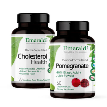 EMERALD LABS Cholesterol Health (90 Caps) & Pomegranate Extract (60 Caps) - Supports Heart Health & Immune Function - Gluten Free & Vegan EMERALD LABS buy supplements canada