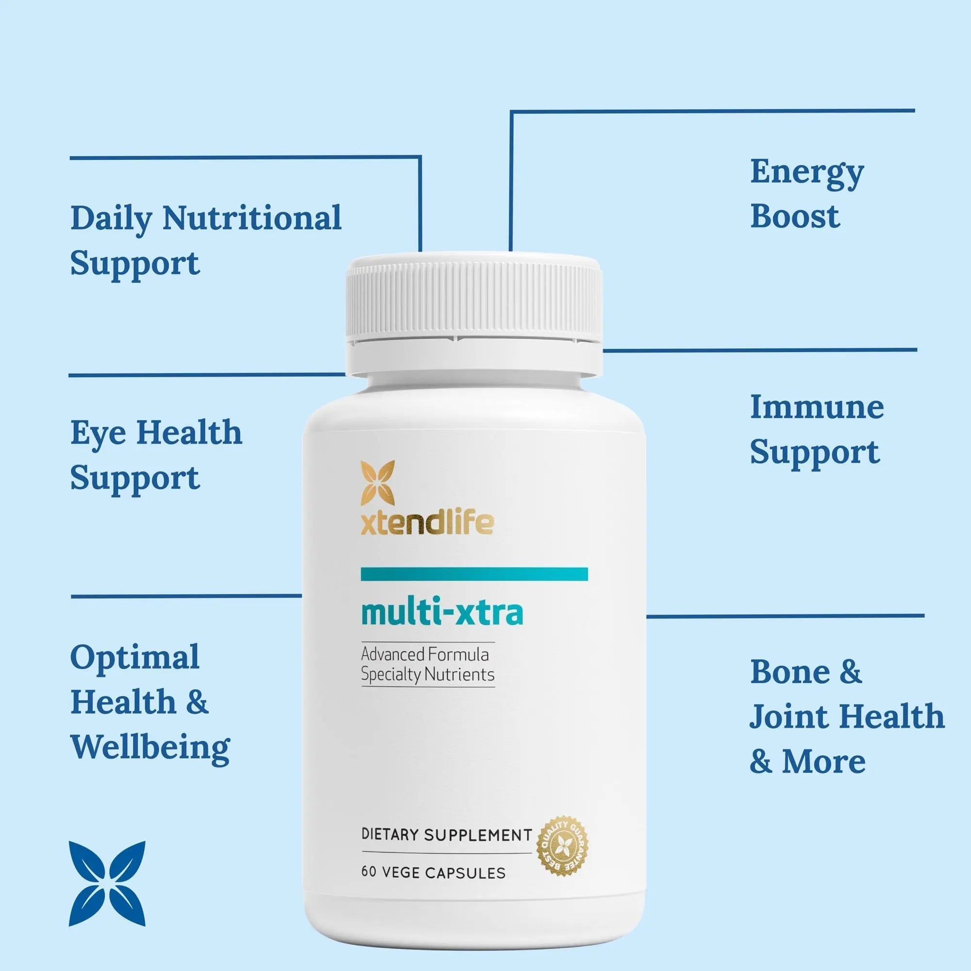 Xtendlife Multi-Xtra Multivitamin for Immune, Heart & Energy Support - 40+ Bioavailable Vitamins, Minerals, Antioxidants & Herbs Xtendlife buy supplements canada