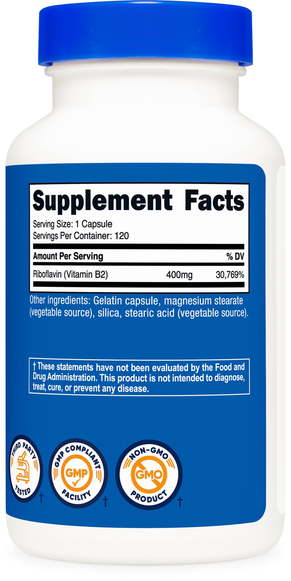 Nutricost Vitamin B2 (Riboflavin) 400mg, 120 Capsules - Gluten Free, Non-GMO Nutricost buy supplements canada