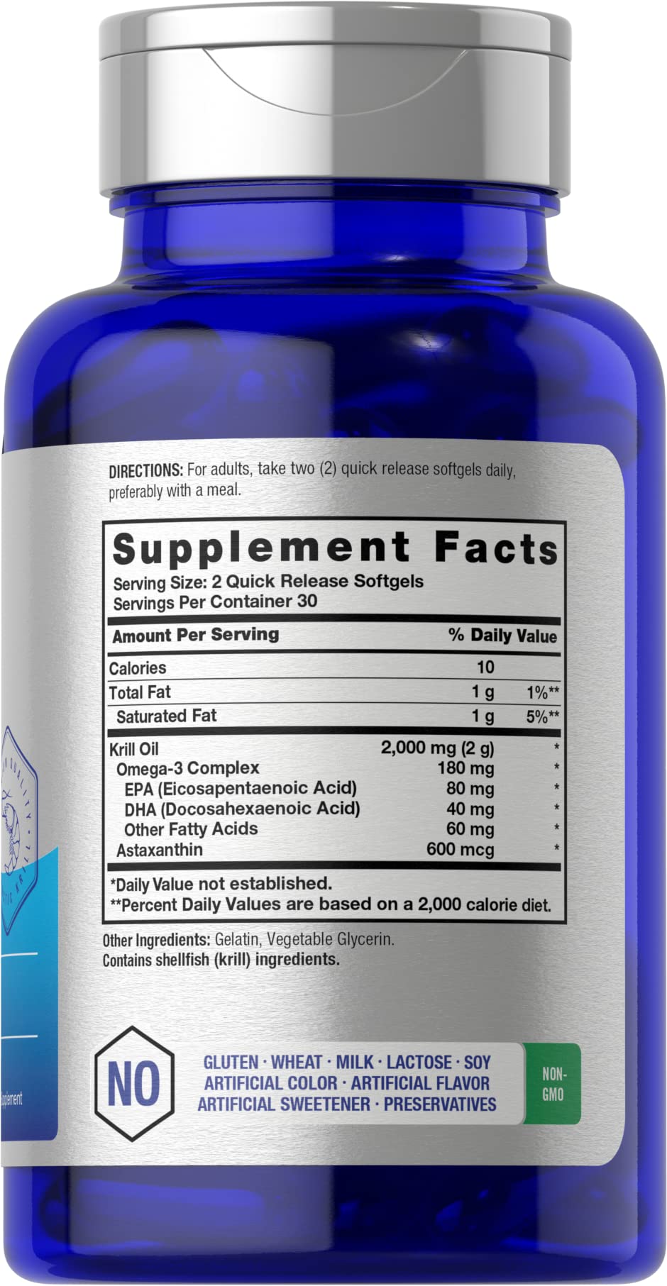 Horbäach Antarctic Krill Oil 2000mg | 60 Softgel Capsules | Omega-3, EPA, DHA Supplemen Horbäach buy supplements canada