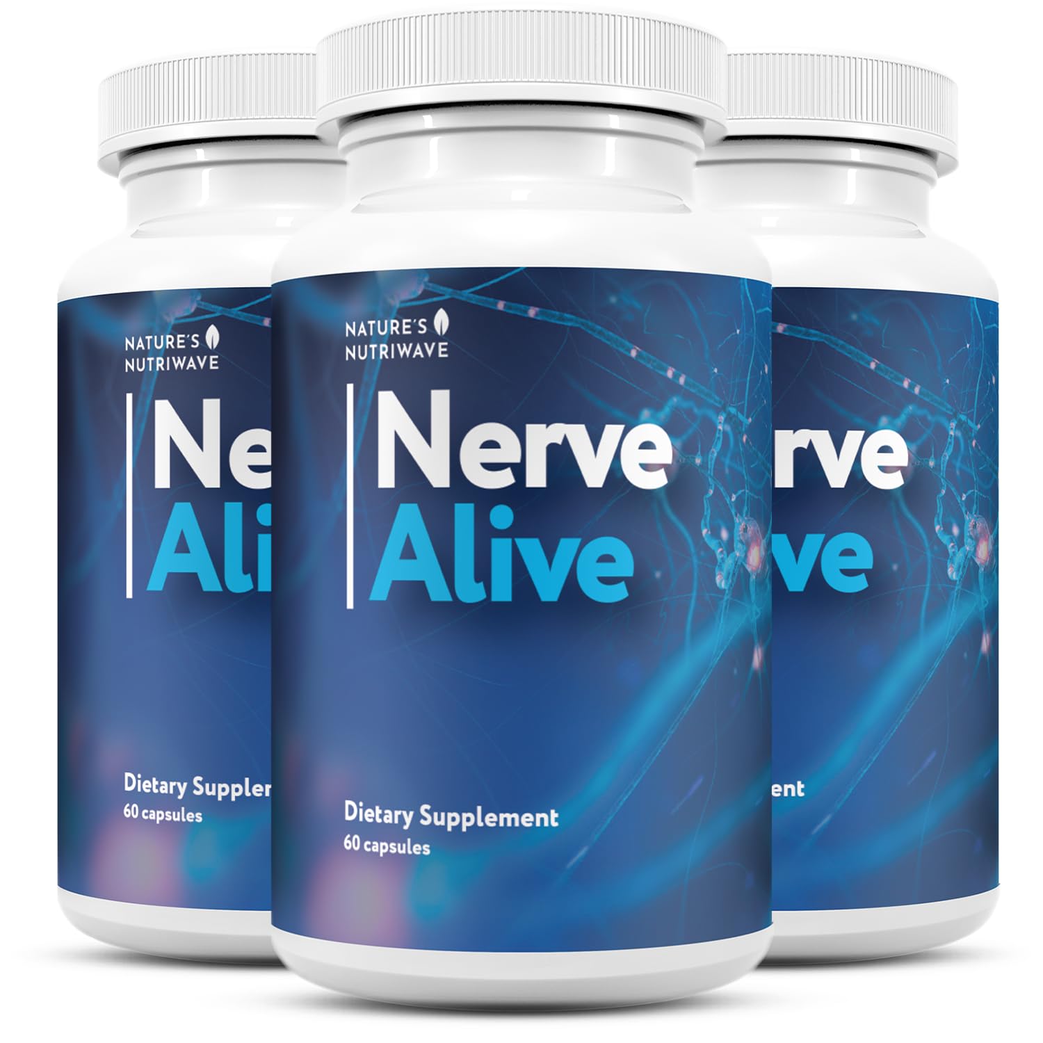 NerveAlive – Natural Daily Wellness Supplement w/ Passionflower, Marshmallow Root & Prickly Pear Extract – 100% Natural Ingredients, Non-GMO, GMP Certified, Made in USA – 60 Capsules, 3 Month Supply Nature’s NutriWave buy supplements canada