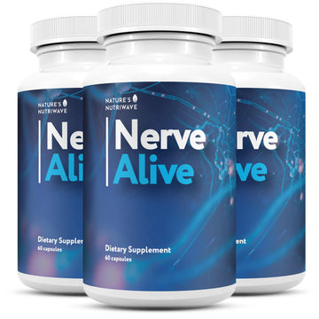 NerveAlive – Natural Daily Wellness Supplement w/ Passionflower, Marshmallow Root & Prickly Pear Extract – 100% Natural Ingredients, Non-GMO, GMP Certified, Made in USA – 60 Capsules, 3 Month Supply Nature’s NutriWave buy supplements canada