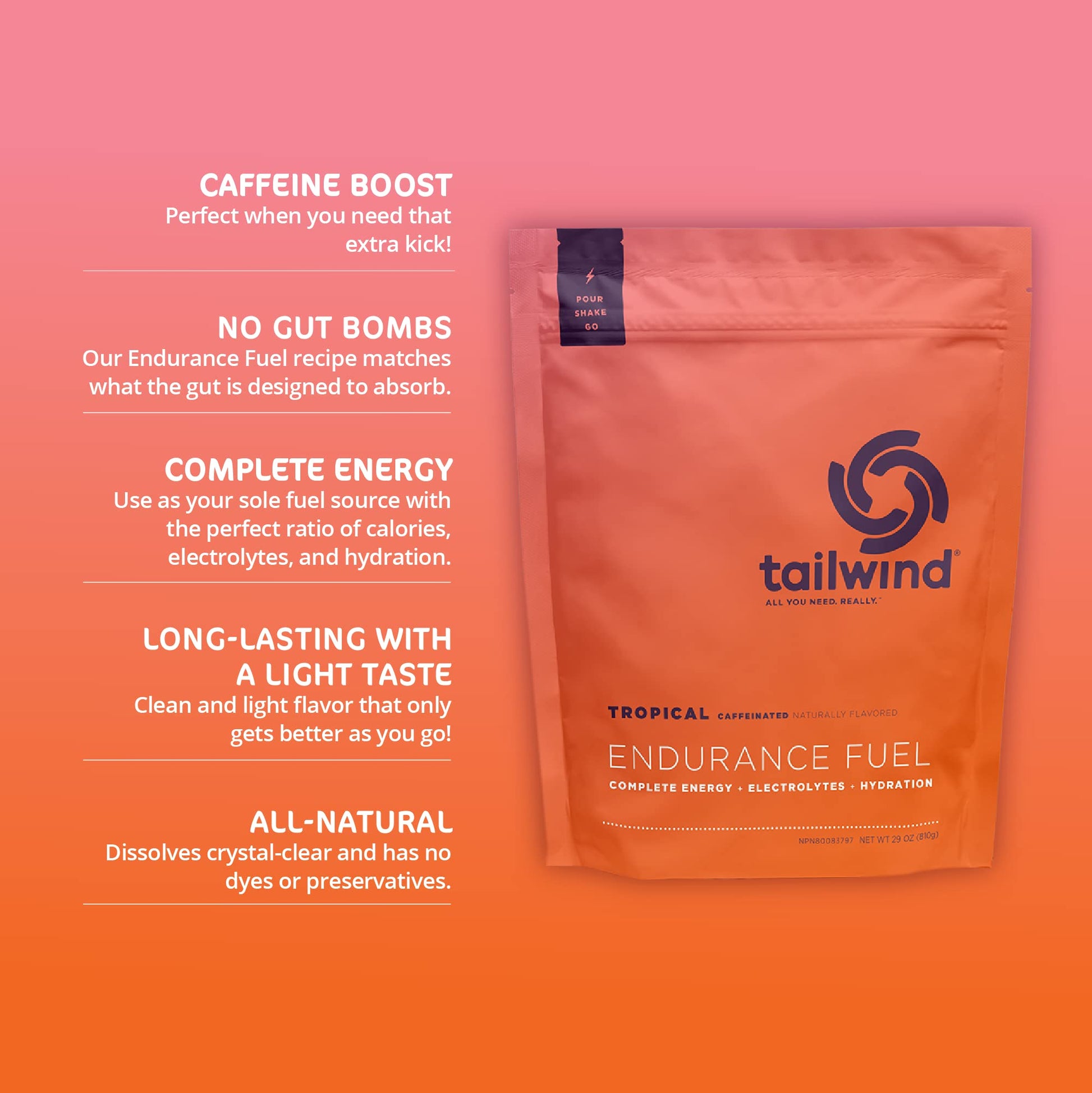 Tailwind Nutrition Endurance Fuel, Caffeine Drink Mix with Electrolytes Tailwind buy supplements canada