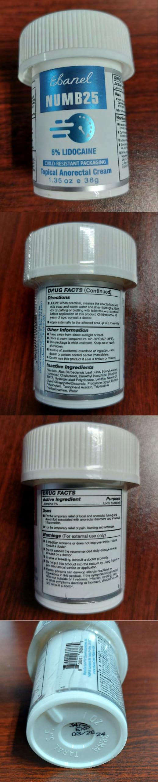 Ebanel 5% Lidocaine Numbing Cream, Pain Relief Burn Itch Numb Cream, Maximum Strength Numb25 Topical Anesthetic with Allantoin, Vitamin E for Local and Anorectal Uses, Hemorrhoid Treatment, 1.35 Oz Aus Healthcare buy supplements canada