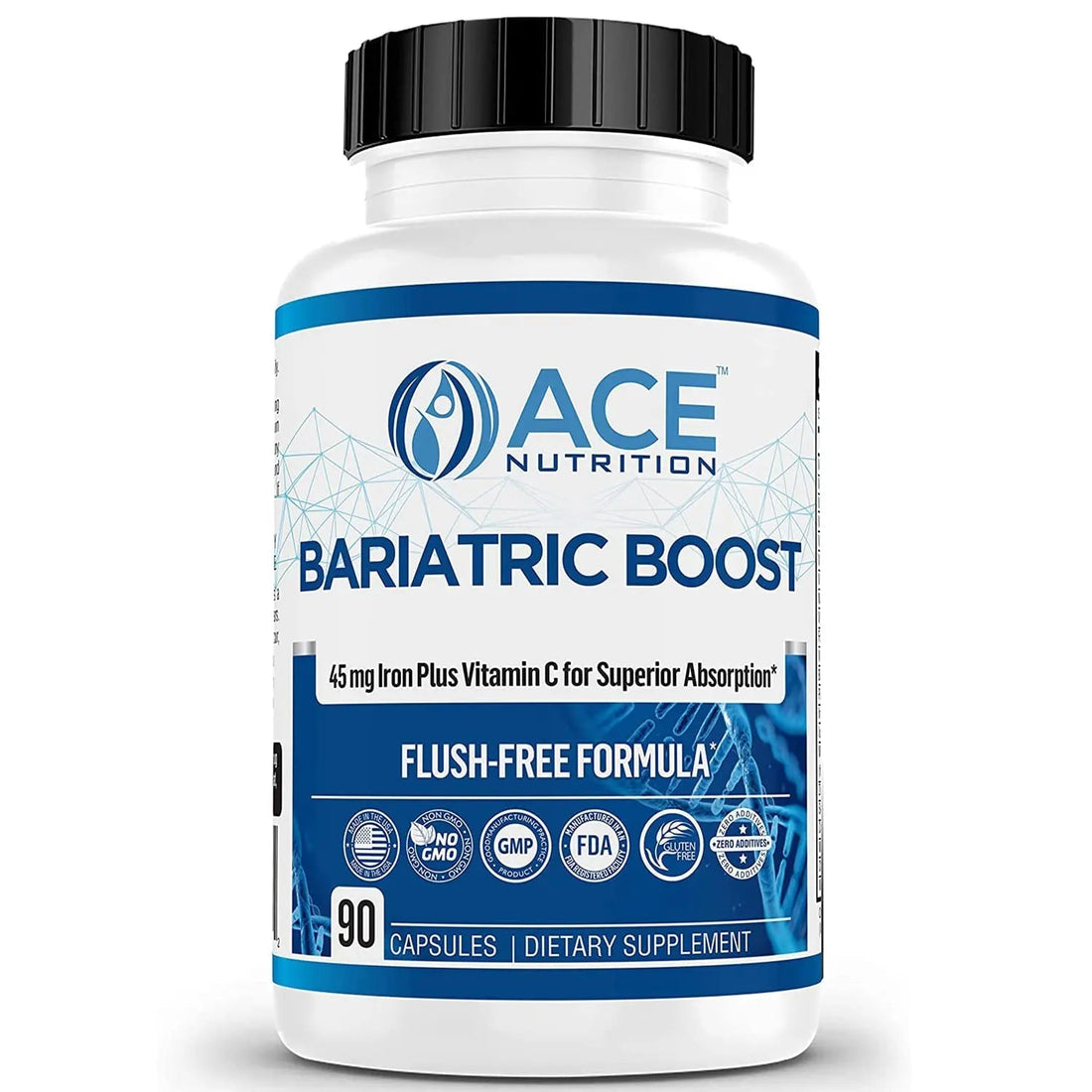 Bariatric Boost One-A-Day Multivitamin 90 Day Supply with 45mg Iron Post Gastric Bypass Sleeve Surgery | Non-GMO, Gluten Free, Bariatric Multivitamin Made in USA | ACE NUTRITION buy supplements canada