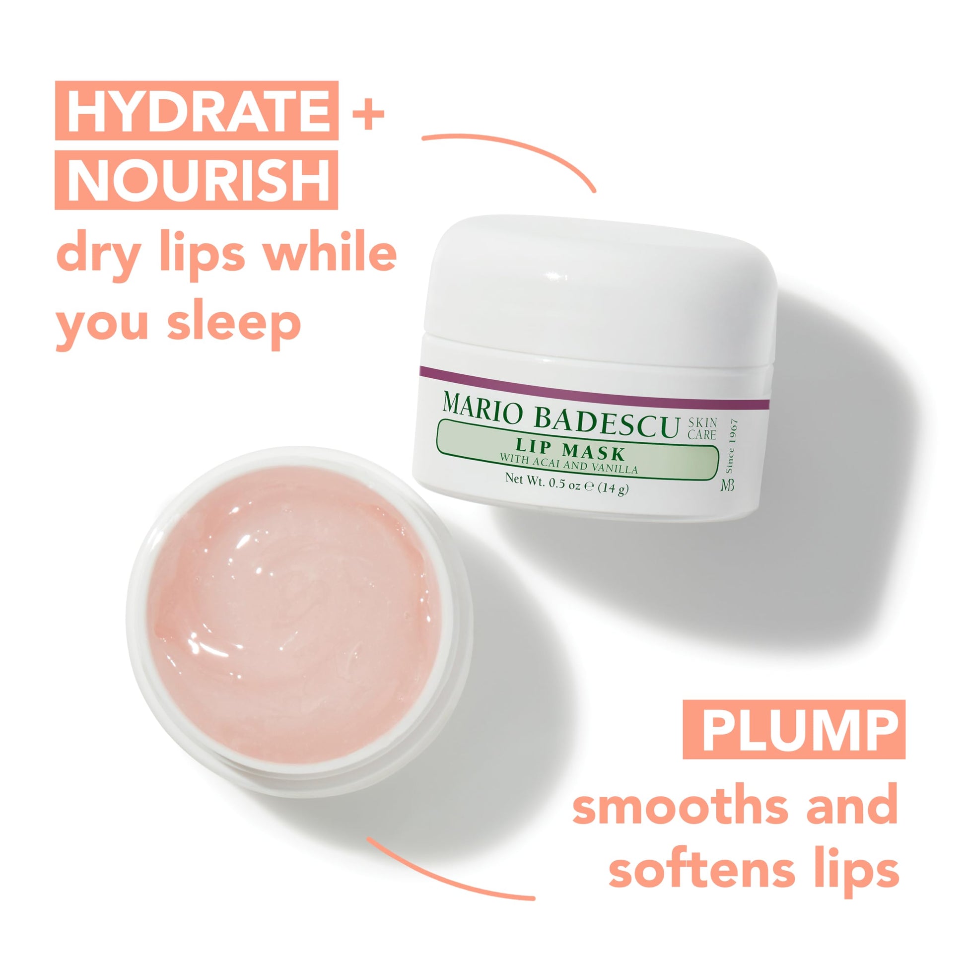 Mario Badescu Lip Mask with Acai and Vanilla for All Skin Types, Overnight Lip Treatment Enriched With Skin Mario Badescu buy supplements canada