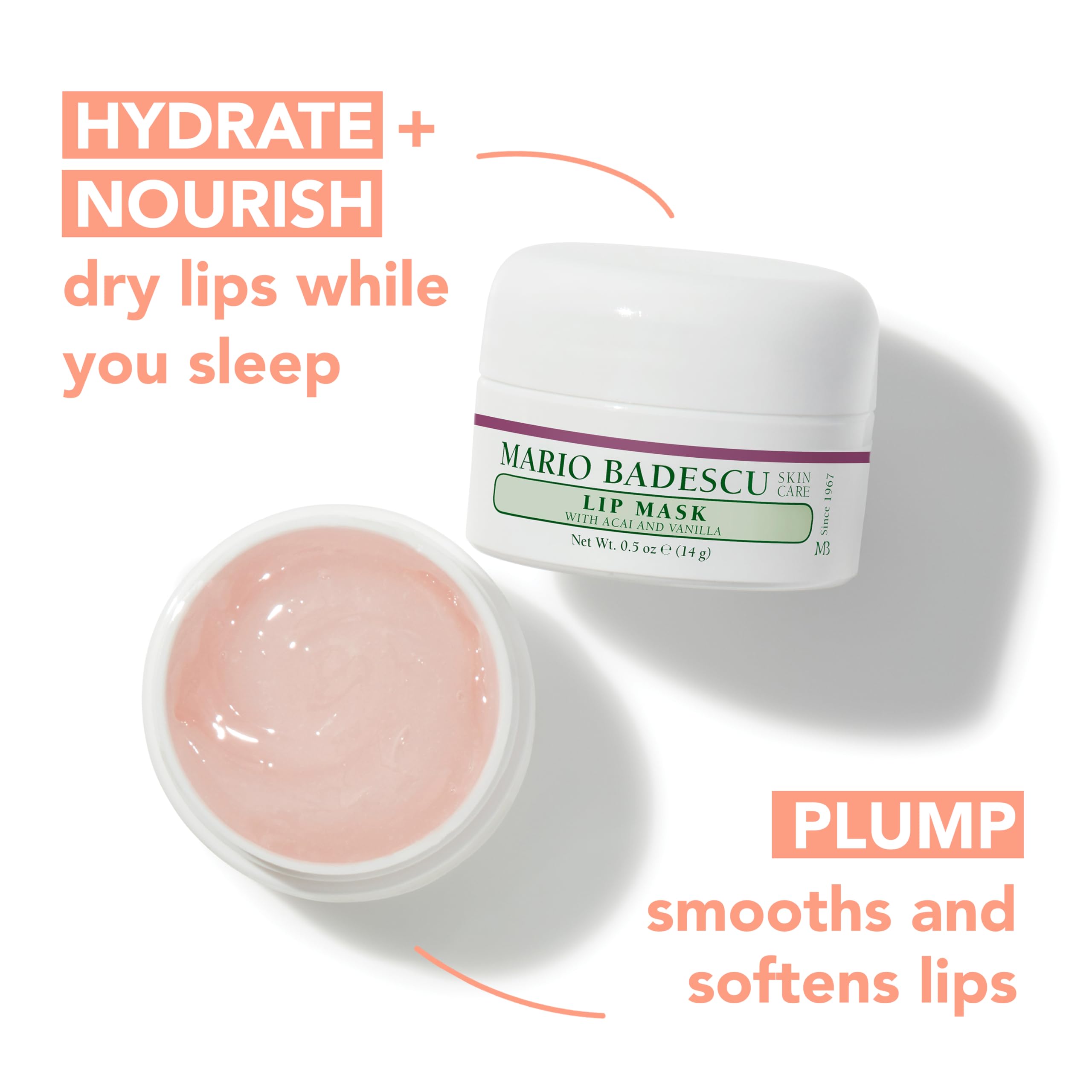 Mario Badescu Lip Mask with Acai and Vanilla for All Skin Types, Overnight Lip Treatment Enriched With Skin Mario Badescu buy supplements canada