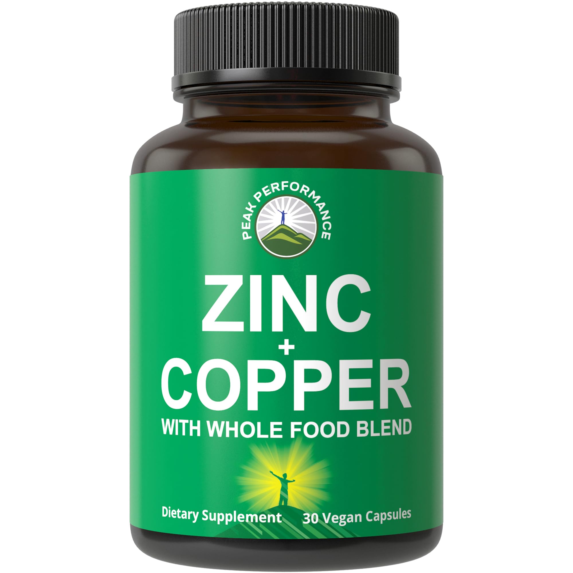 Zinc with Copper + Whole Food Blend of 25 Vegetables and Fruits for Max Absorption. Immune Support Supplement Capsules. Two Essential Minerals for Immunity. Zinc Vitamin Pills for Men and Women. Peak Performance buy supplements canada