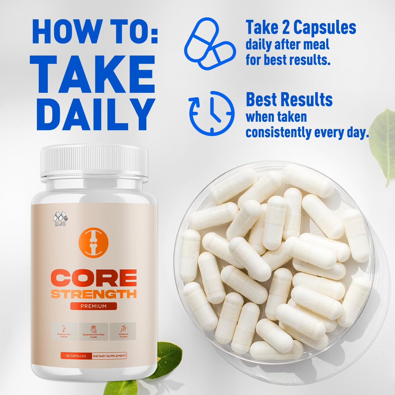(2 Pack) Core Strength Supplement for Joint Support, Official Core Strength Joint Pills with All Natural Ingredients, Advanced Health & Wellness Support with Max Strength Multivitamins (120 Capsules) MJO buy supplements canada