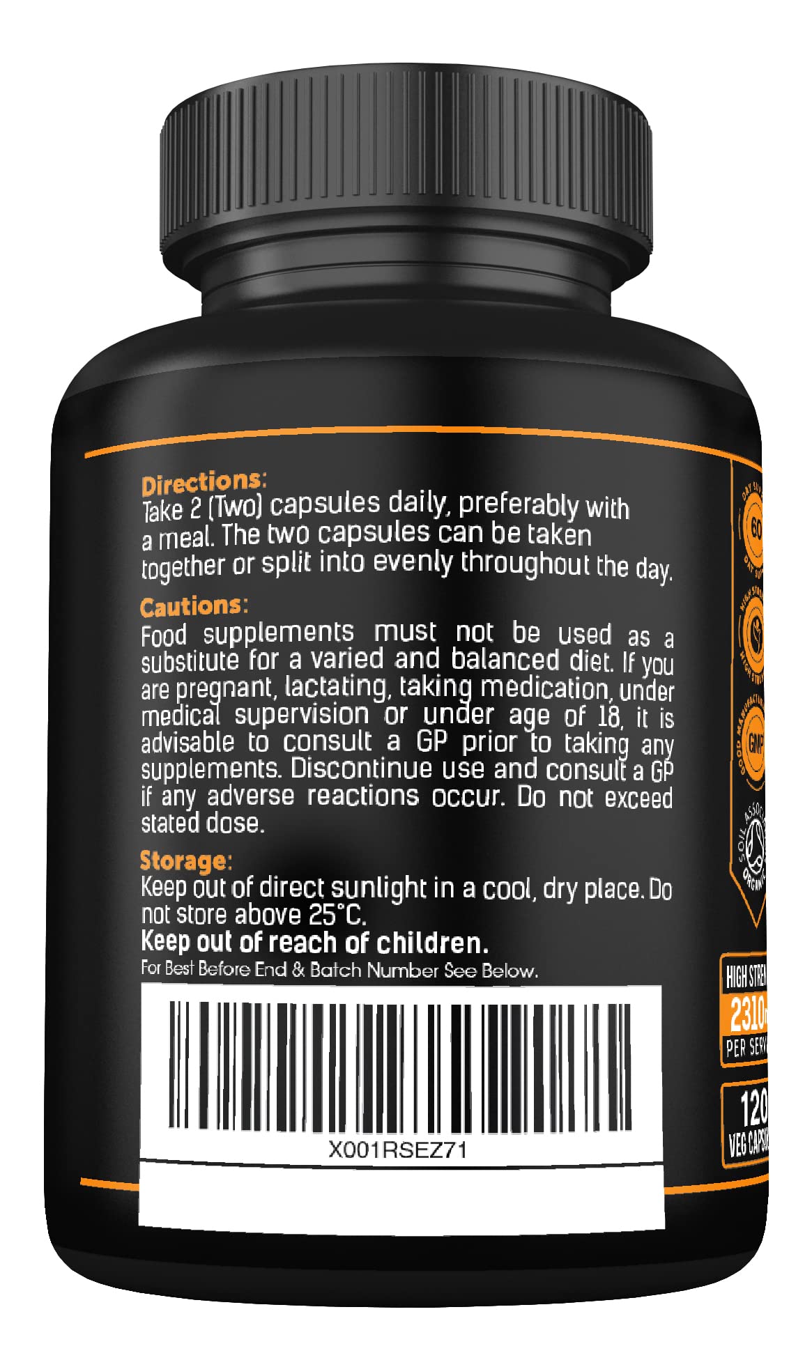 Organic Ashwagandha Capsules 1200mg Boosted with 100mg of Organic KSM-66 SS Sport Supplies buy supplements canada