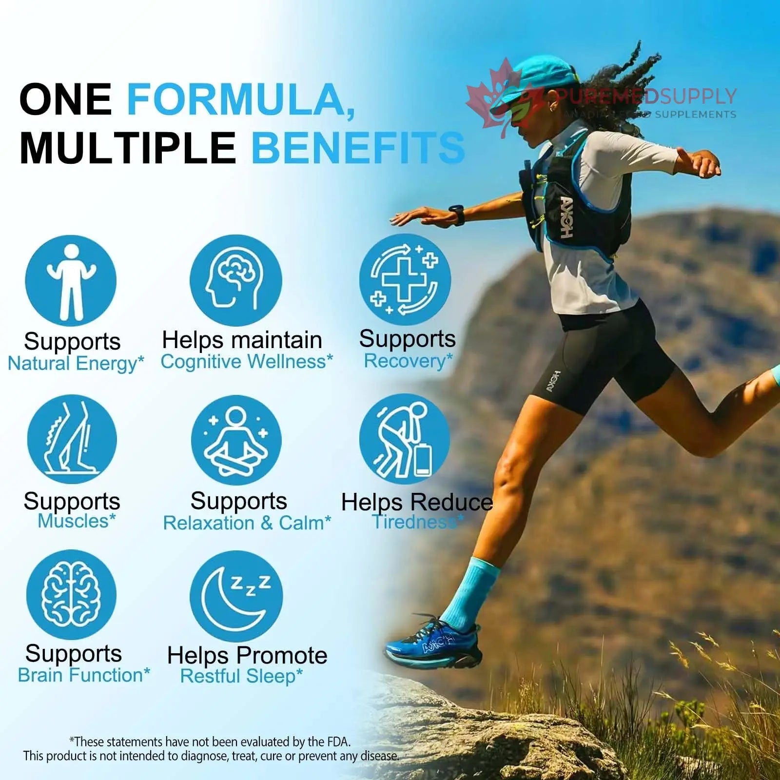 8-in-1 Magnesium Complex 90 Capsules, 1000mg with Magnesium Glycinate, Citrate, Malate, Taurate, Easy Absorption for Health, Energy, Non-GMO, Vegan ITSDAWN buy supplements canada