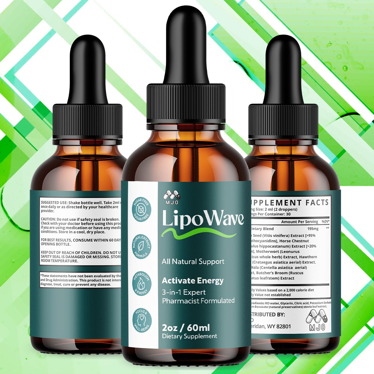 Lipowave Drops, Official LipoWave Drops with All Natural Ingredients, Advanced Overall Health and Wellness Vitamin Supplement Premium Formula for Maximum Strength Multivitamin Support (30 Servings) MJO buy supplements canada