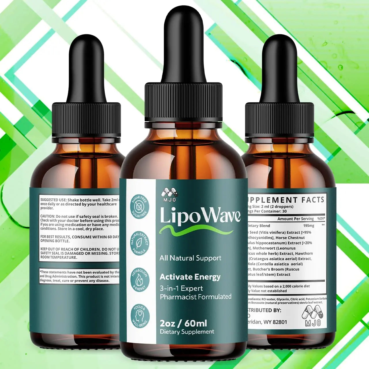 (2 Pack) Lipowave Drops, Official LipoWave Drops with All Natural Ingredients, Advanced Overall Health and Wellness Vitamin Supplement Formula for Maximum Strength Multivitamin Support (60 Servings) MJO buy supplements canada