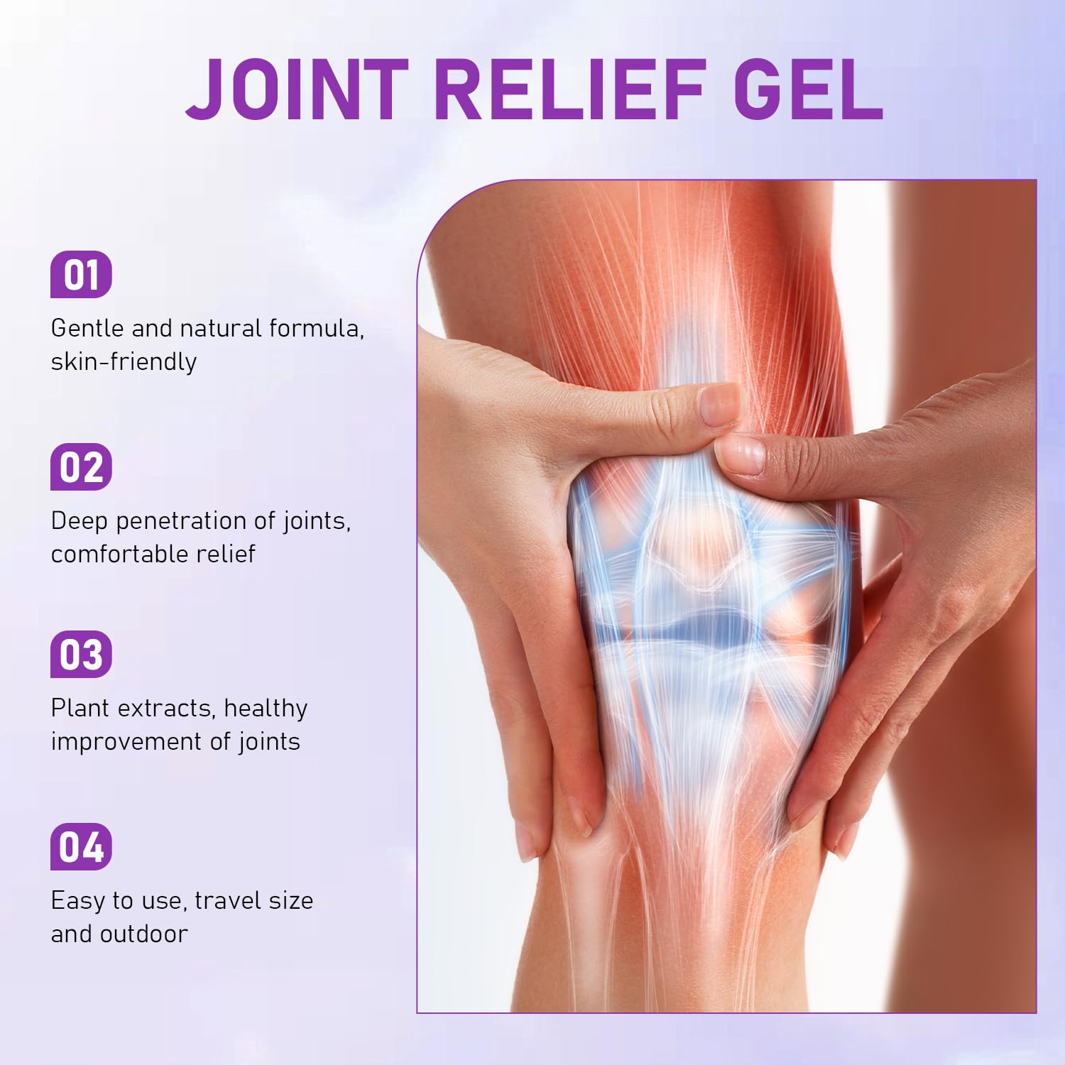 2PCS Soothing Relief Massage Gel, Joint Gel Purple Gel Cooling Activities Throughout The Body, Soothing Knees, Lumbar, Neck, Back, Shoulders, Hands, and Feet iaredon buy supplements canada