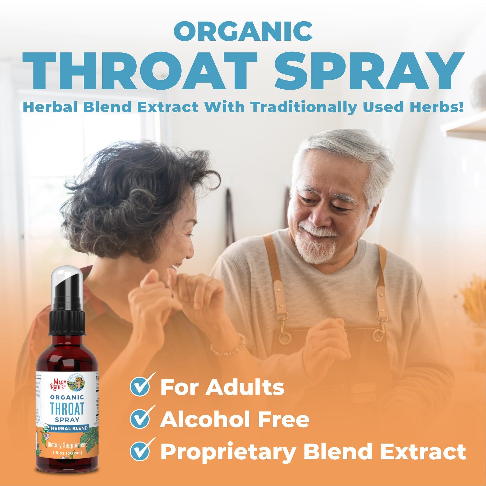 MaryRuth Organics USDA Organic Throat Spray with Mullein Leaf | Marshmallow Root & Licorice Root & Thyme Leaf | 4 Herbal Blend | Non-GMO | Vegan | Gluten Free | 1 Fl Oz | Up to 100 Servings MARYRUTH'S buy supplements canada