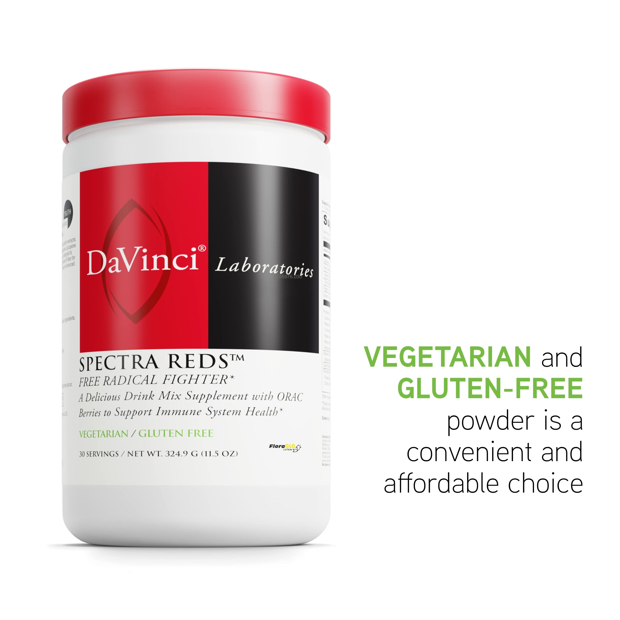 DAVINCI Labs Spectra Reds - Drink Mix Supplement for Antioxidant Health* - Immune & Liver Health Aid with Grape Seed Extract* - Powder Supplement Supports Eye & Heart Health* - 30 Servings (324.9 g) DAVINCI buy supplements canada