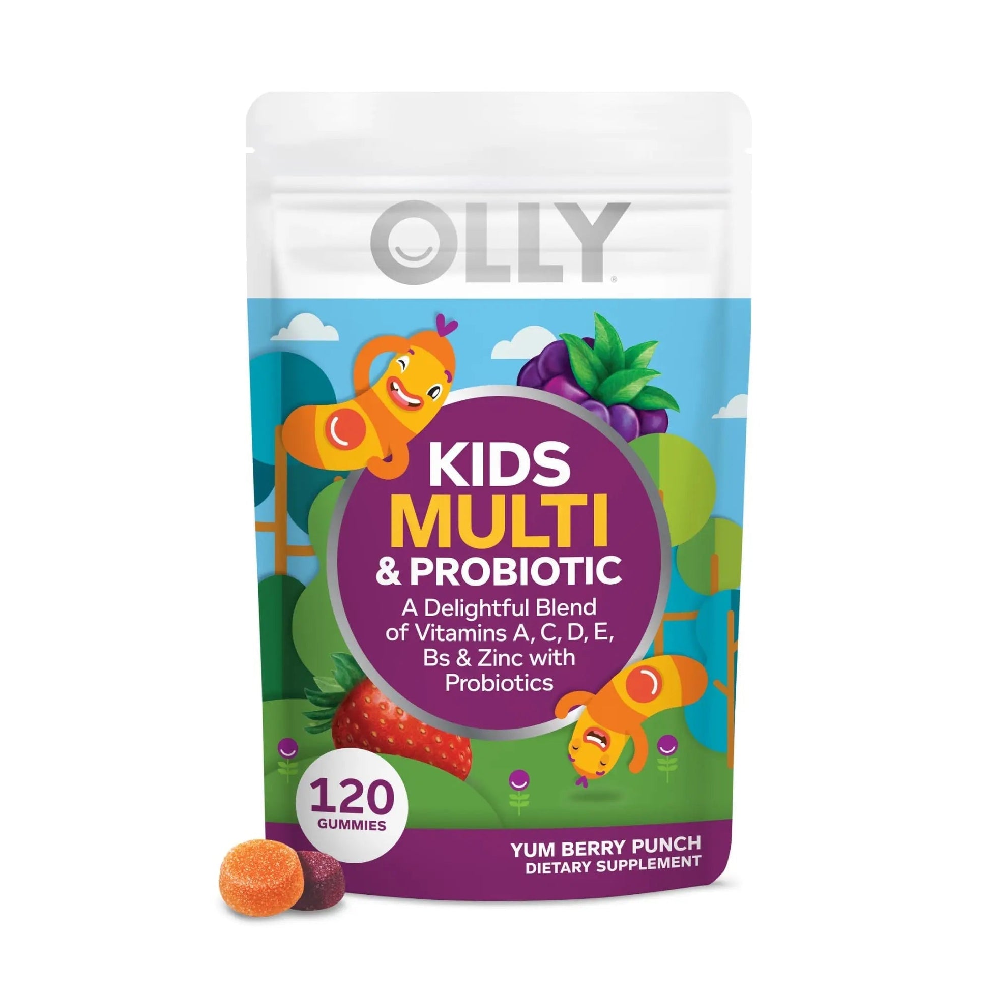 OLLY Kids Multivitamin & Probiotic Gummy, Digestive Support, Vitamins A, D, C, E, B, Zinc, Chewable Supplement OLLY buy supplements canada
