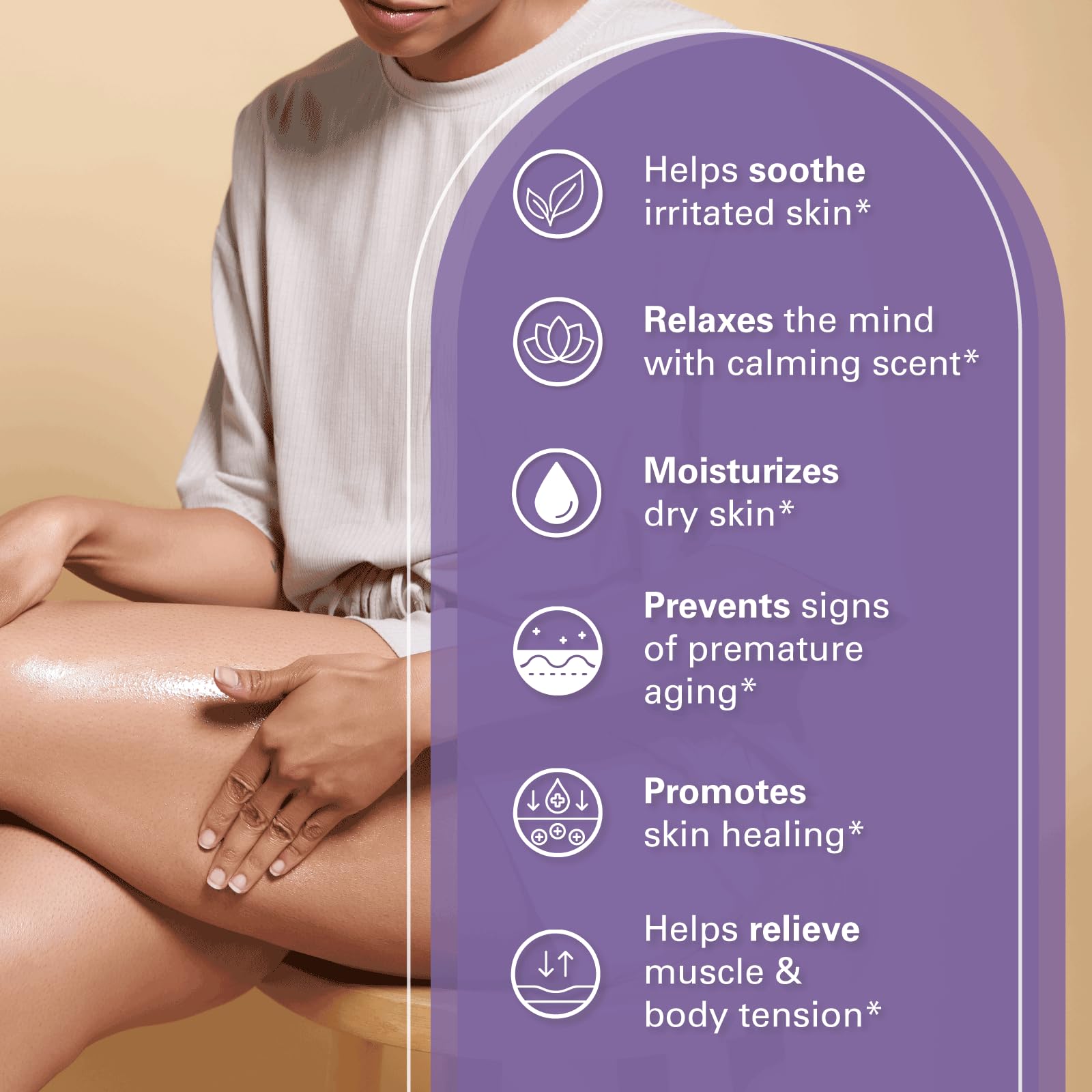 Lavender Massage Oil with Collagen and Stem Cells - Skin Tightening Massage Oil for Mass M3 Naturals buy supplements canada