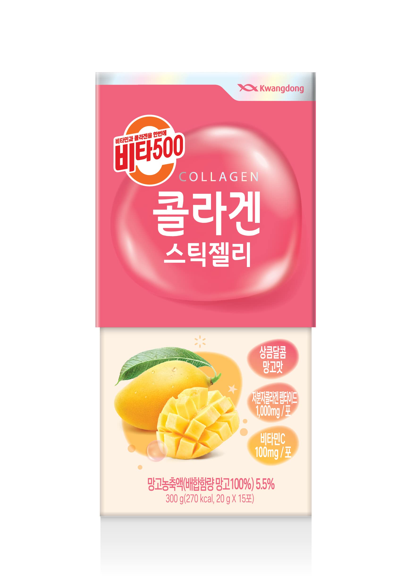 KWANGDONG Vita500 Mango Collagen Peptides Stick Jelly, with Vitamin C, to Support Skin KWANGDONG buy supplements canada